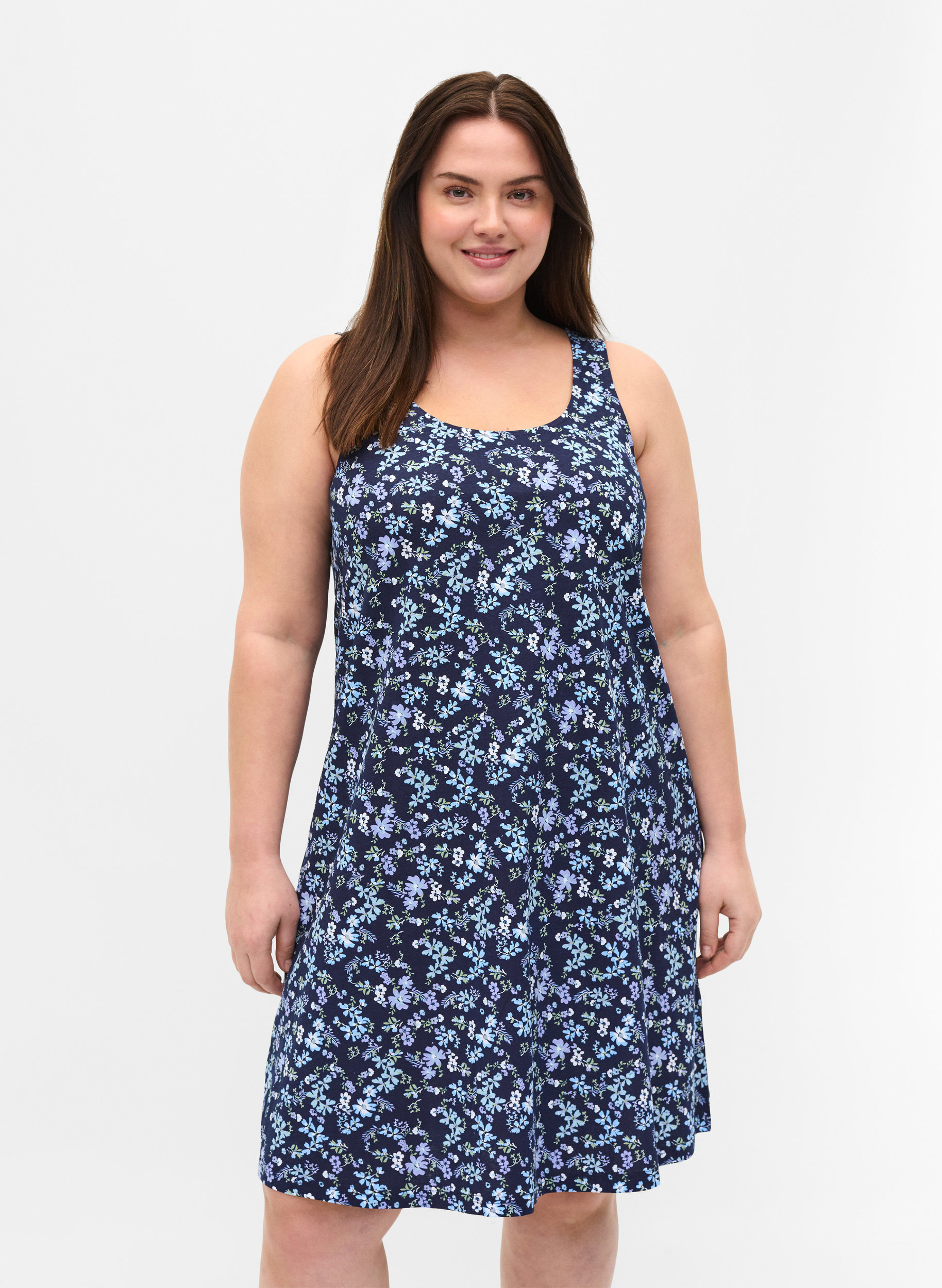 Kleid - Blau - 42-60 - Zizzi