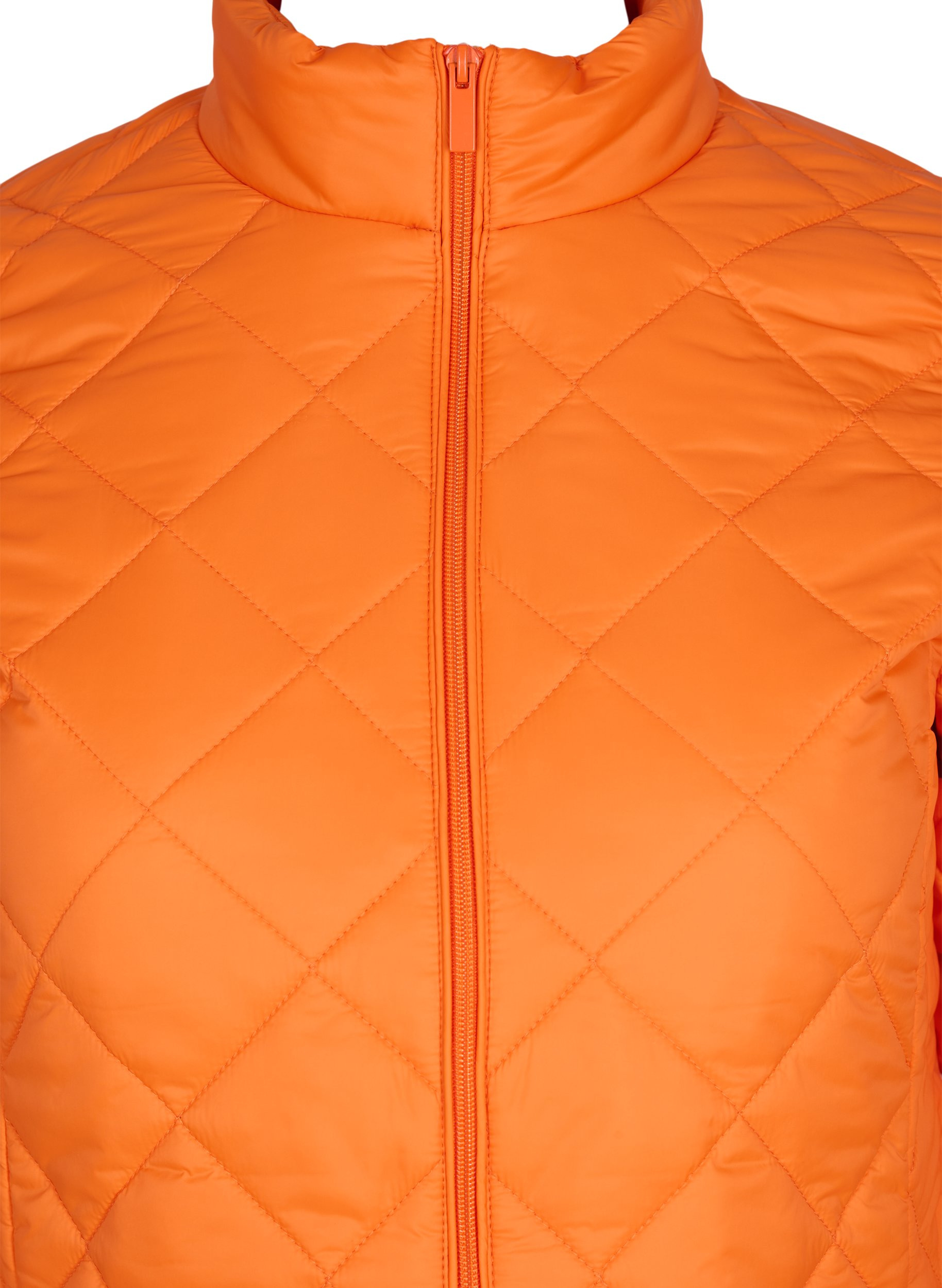 Gesteppte Leichtgewichtsjacke mit Reißverschluss und Taschen, Mandarin Orange, Packshot image number 2