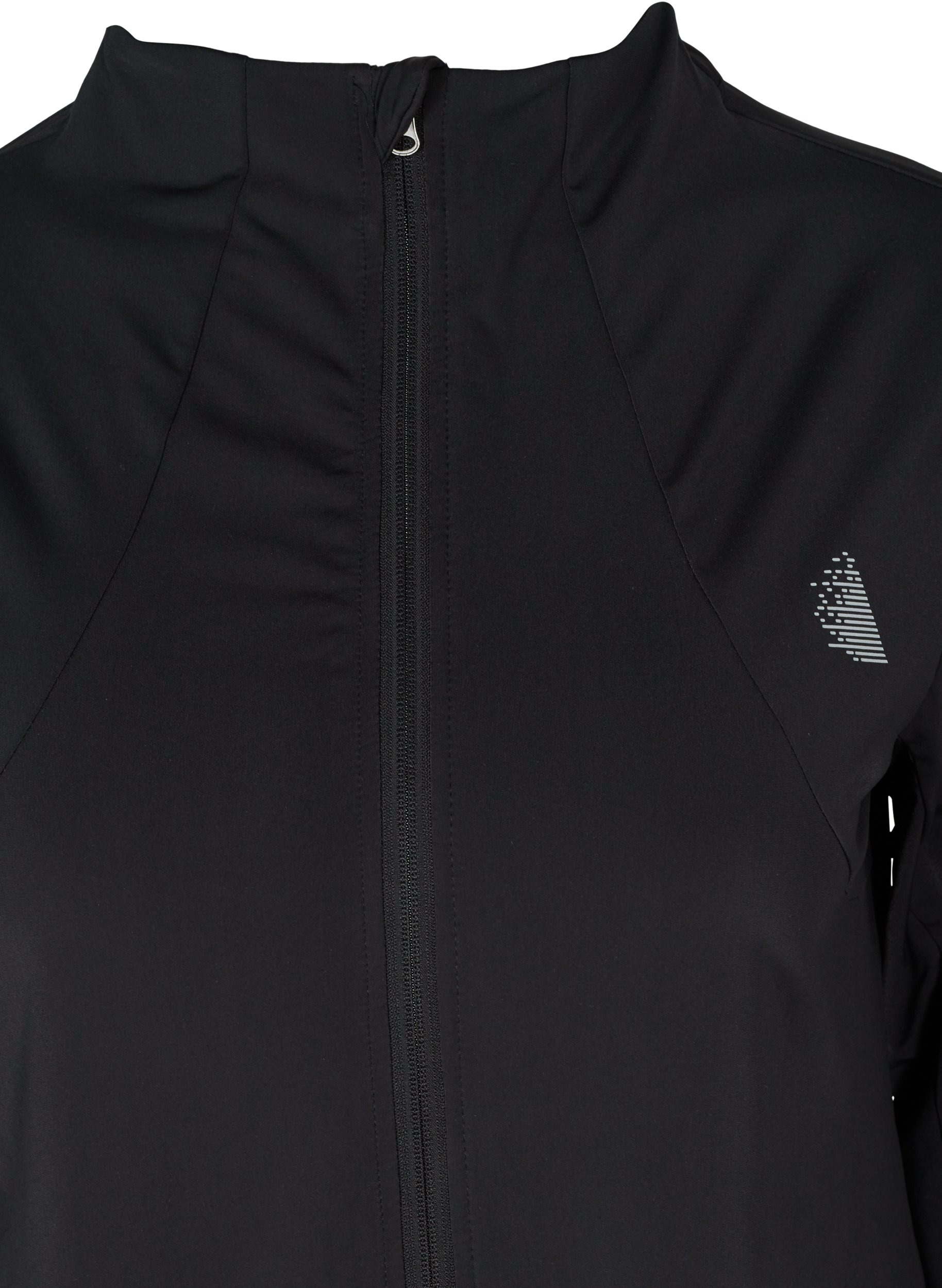 Trainingsjacke mit Reflektoren und Taschen, Black, Packshot image number 2