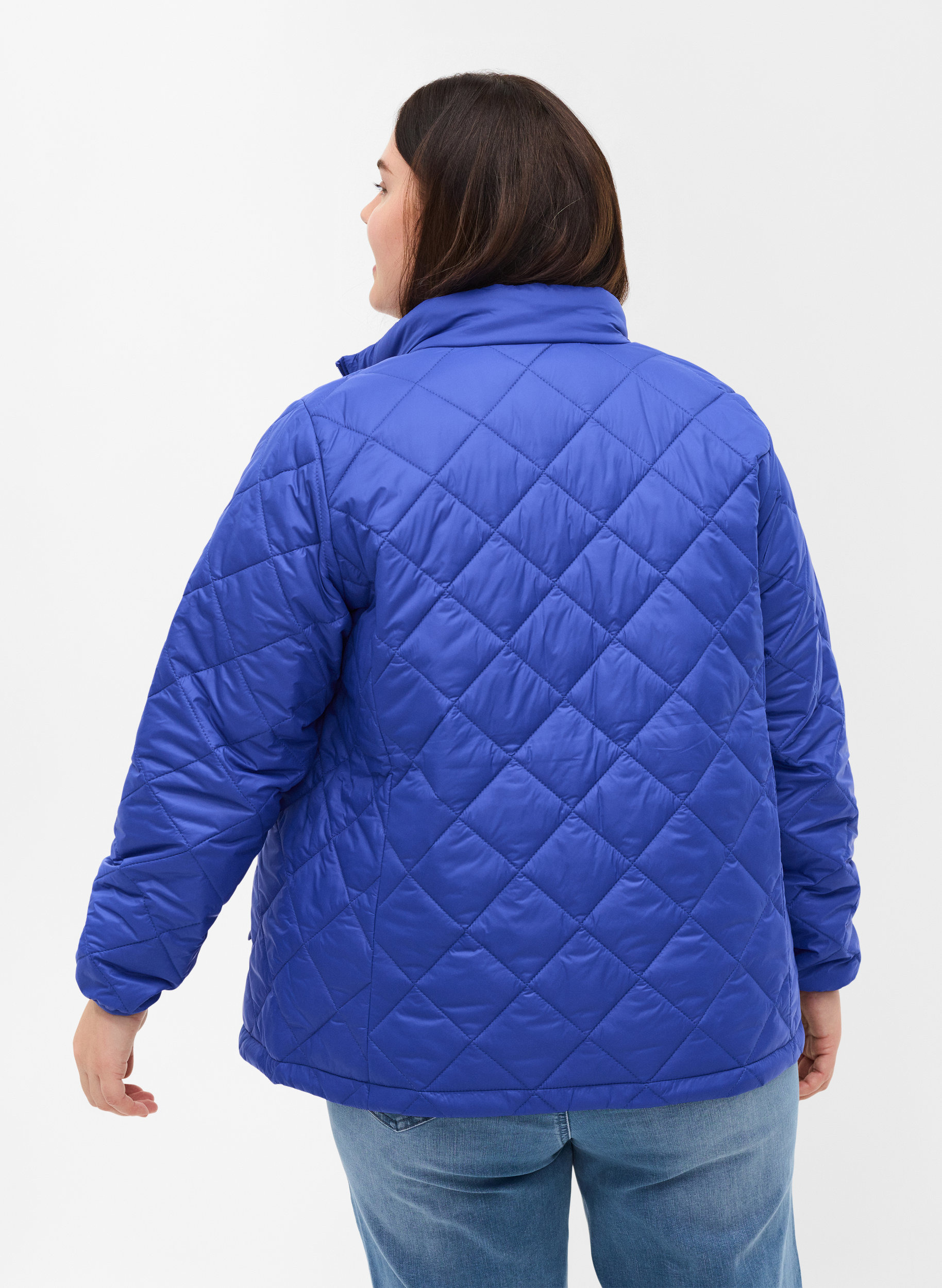 Gesteppte Leichtgewichtsjacke mit Reißverschluss und Taschen, Dazzling Blue, Model image number 1