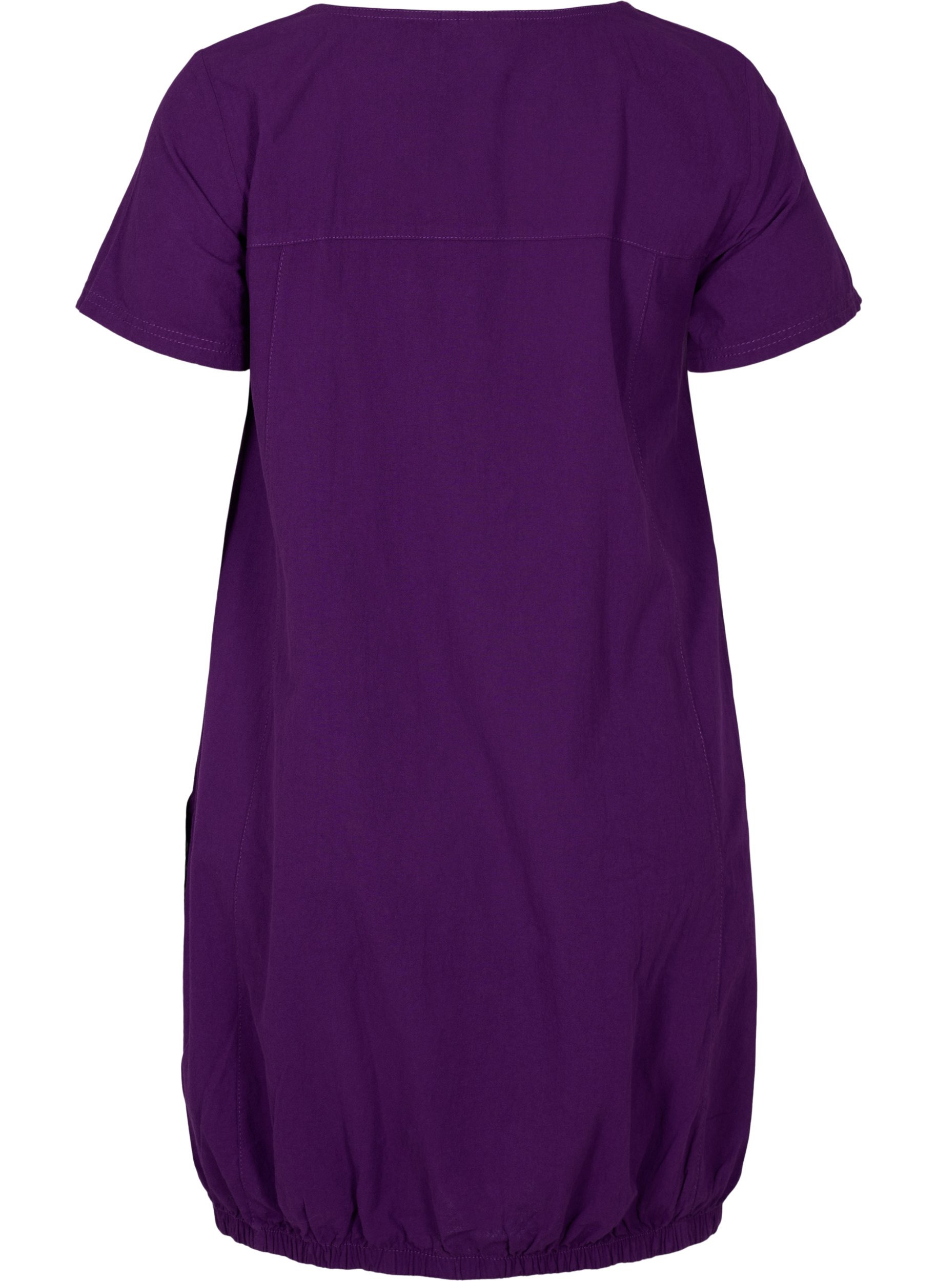 Kurzarm Kleid aus Baumwolle, Violet Indigo, Packshot image number 1