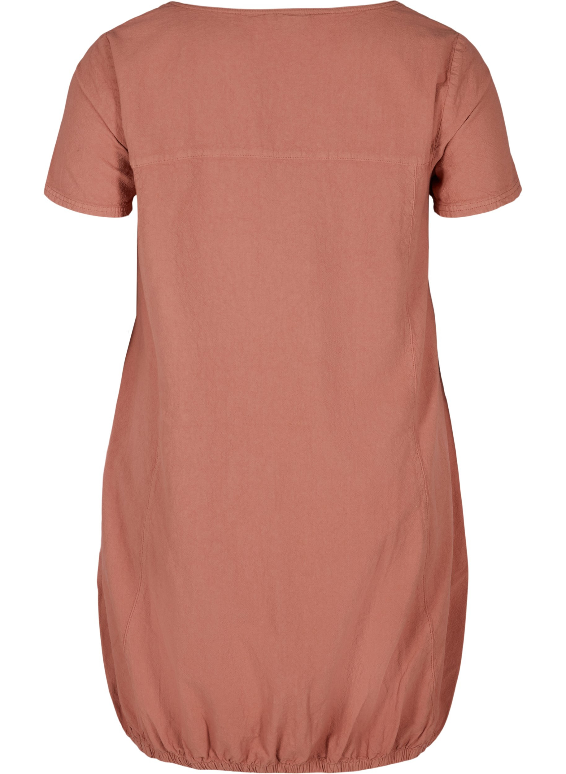 Kurzarm Kleid aus Baumwolle, Canyon rose, Packshot image number 1