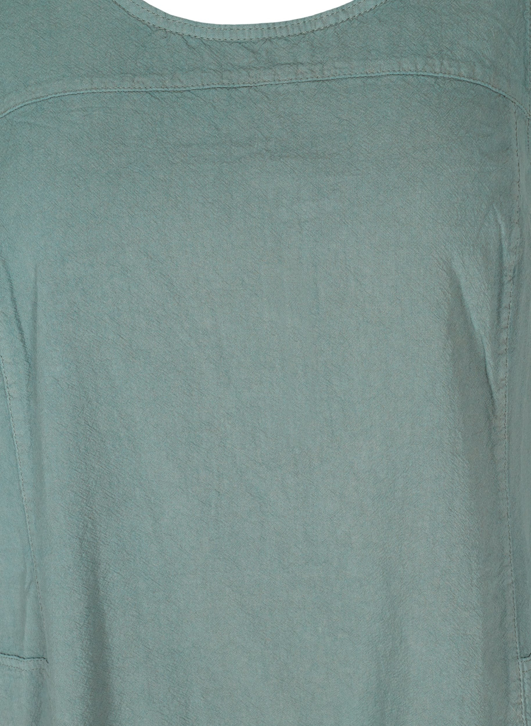 Ärmelloses Kleid aus Baumwolle, Balsam Green, Packshot image number 2