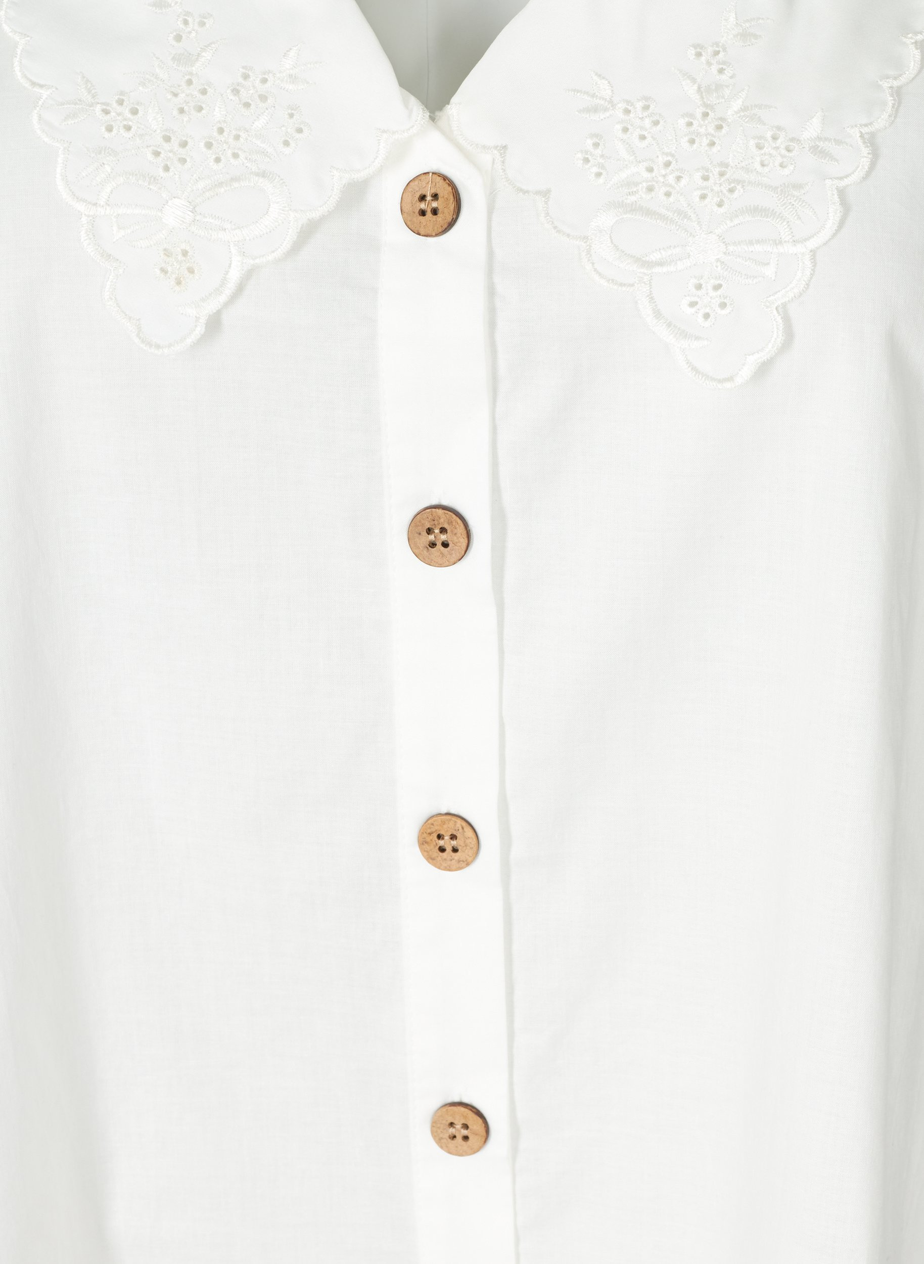 Ärmellose Hemdbluse aus Baumwolle, Bright White, Packshot image number 2