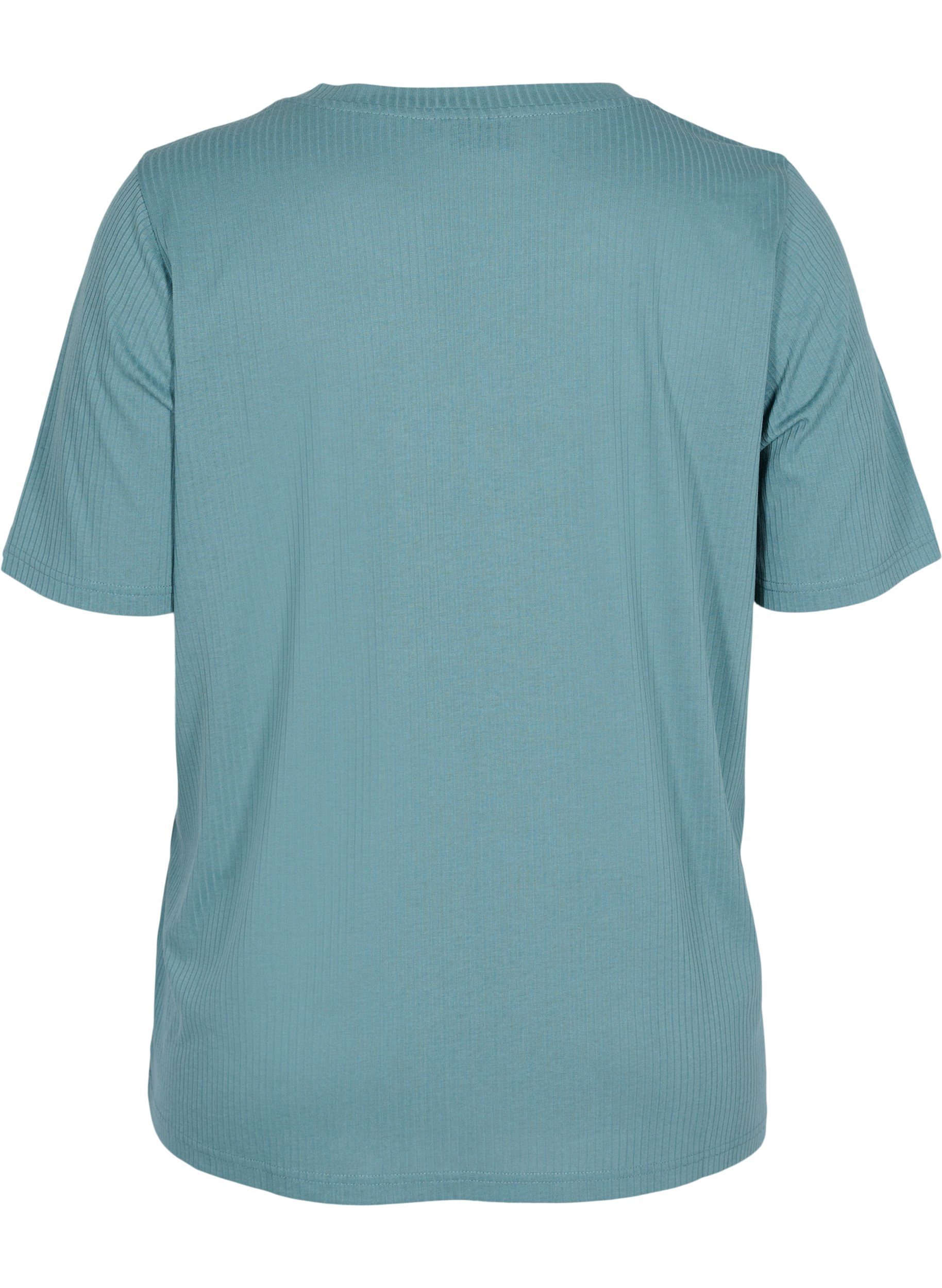 Kurzarm T-Shirt in Rippqualität, Goblin Blue, Packshot image number 1