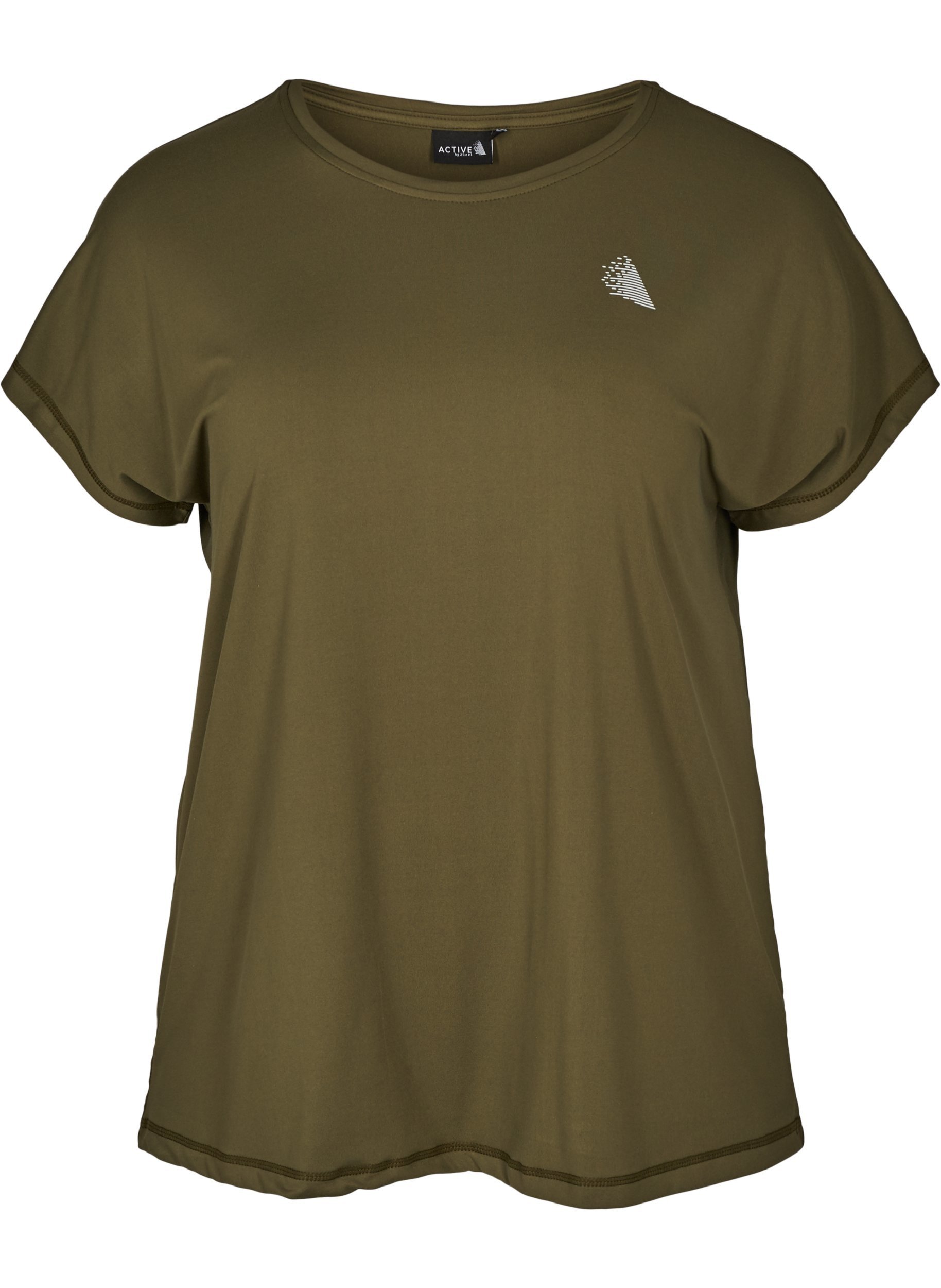 Einfarbiges Trainings-T-Shirt, Ivy Green, Packshot image number 0
