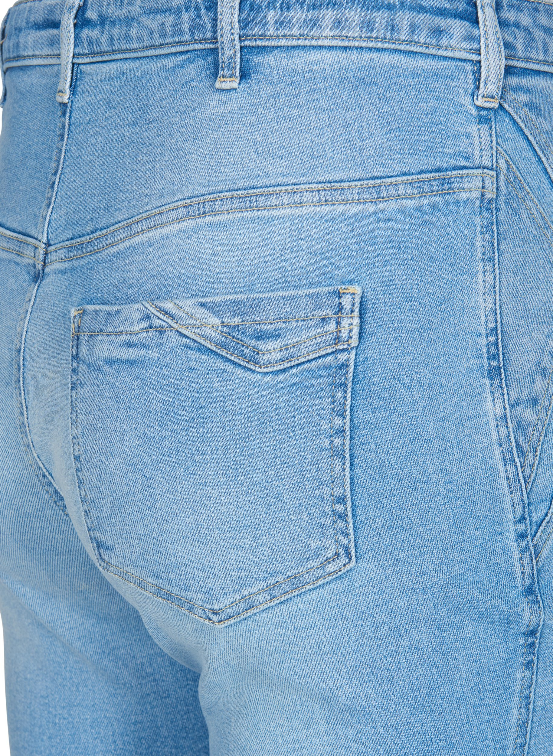 Super Slim Amy Jeans mit markanten Nähten, Light blue, Packshot image number 3