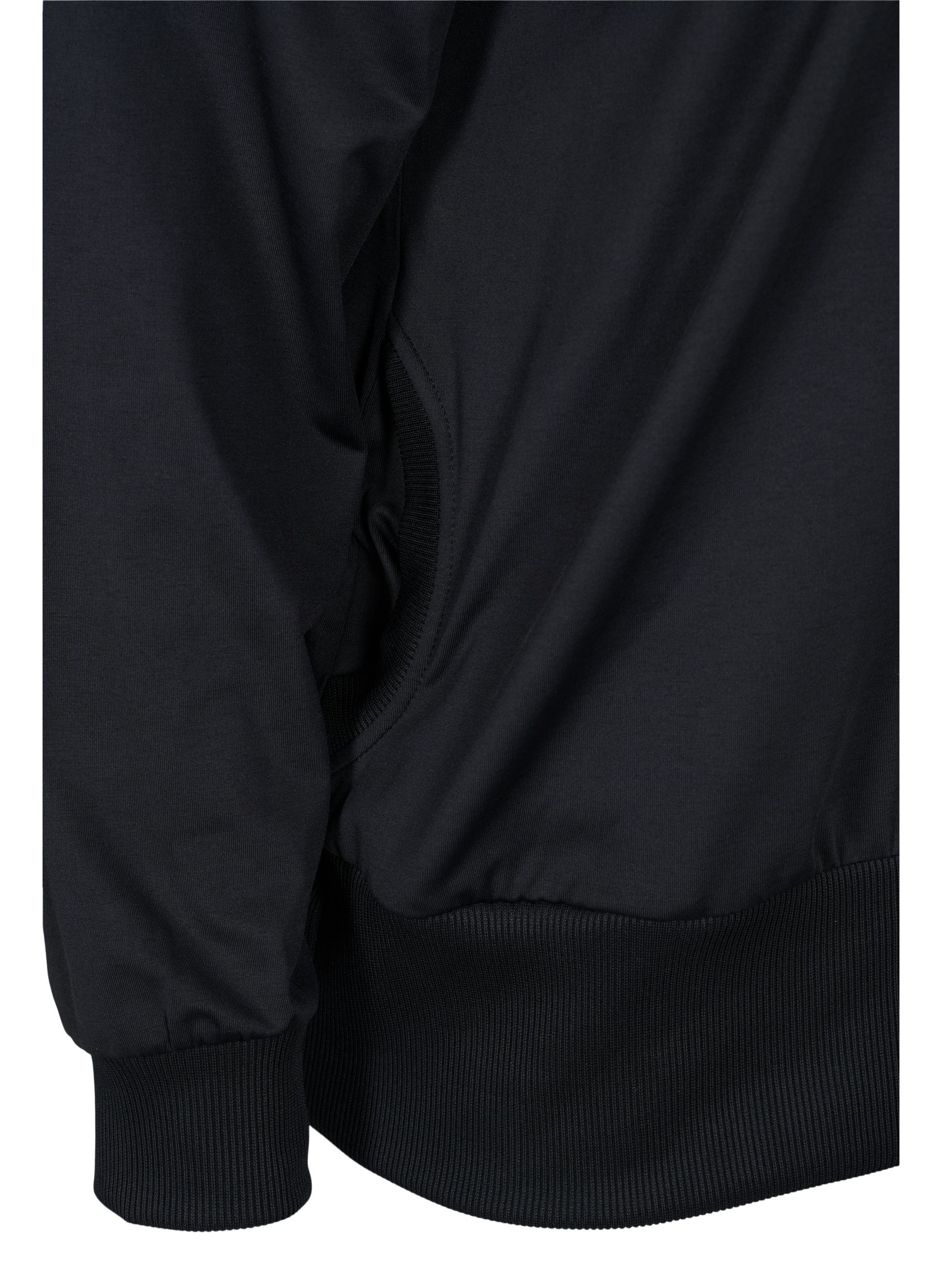 Trainings-Cardigan mit Reißverschluss und Kapuze, Black, Packshot image number 3