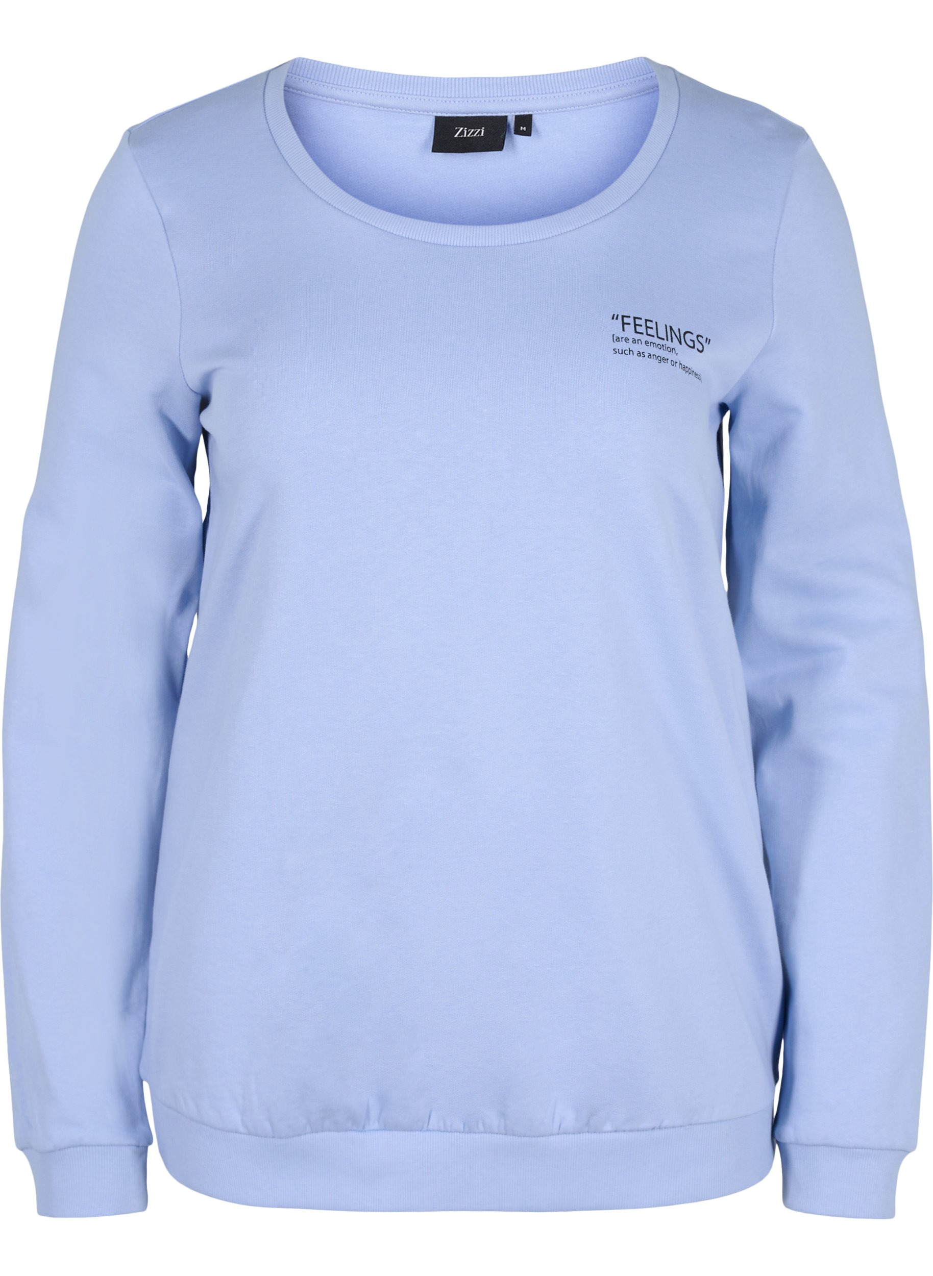 Baumwollsweatshirt mit Textaufdruck, Blue Heron, Packshot