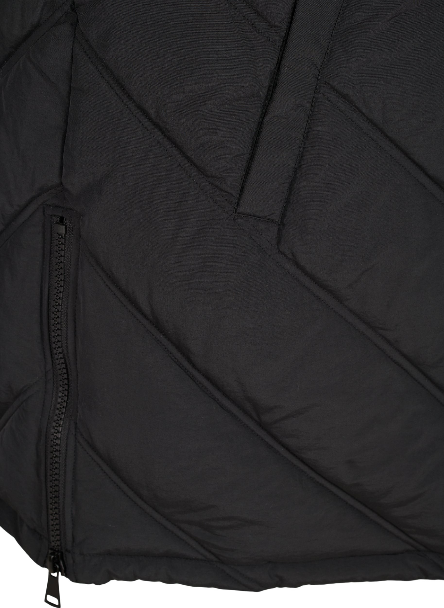 Lange Weste mit hochgeschlossenem Hals und Taschen, Black, Packshot image number 3