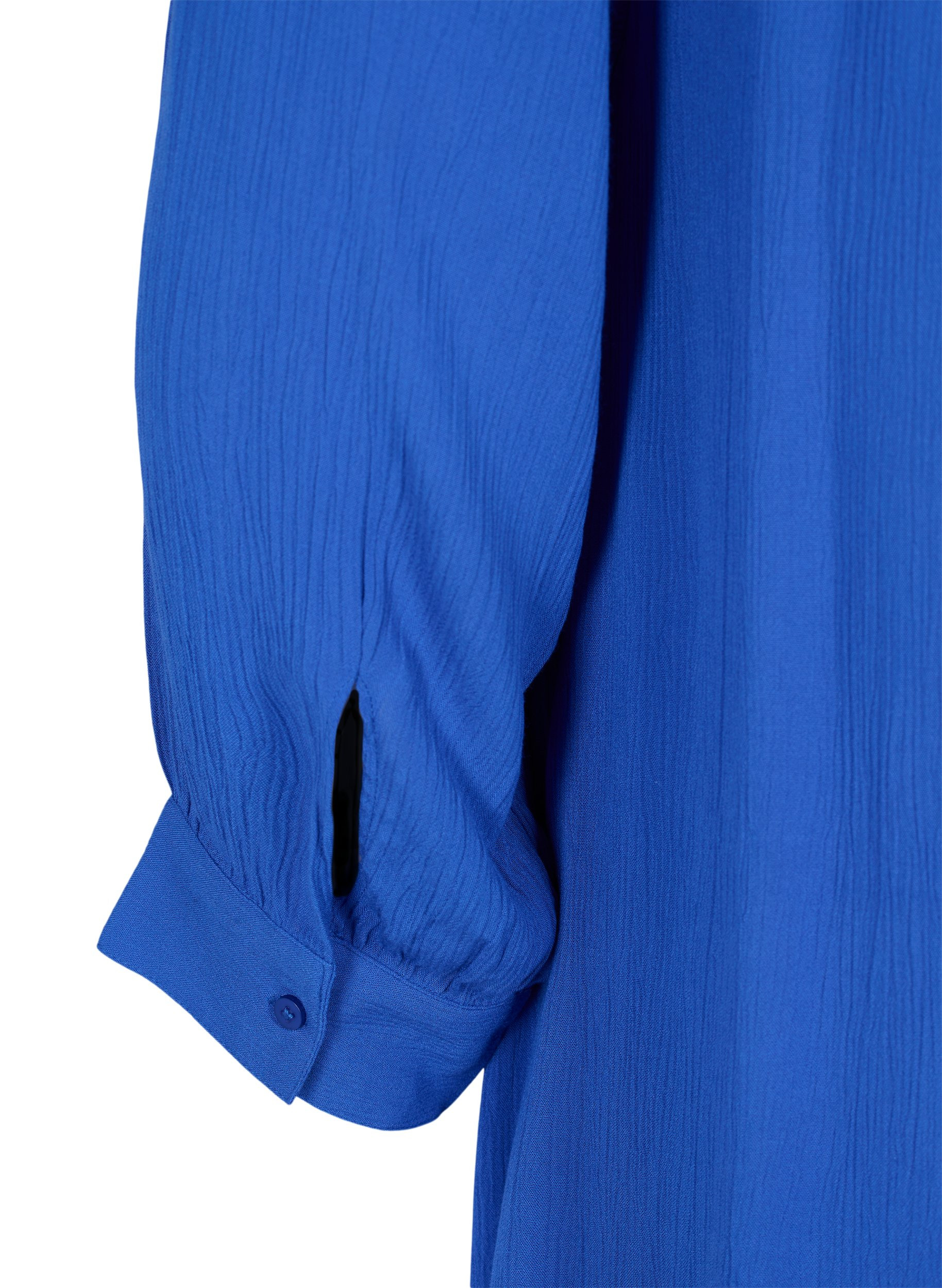 Tunika aus Viskose mit 3/4-Ärmeln, Dazzling Blue, Packshot image number 3