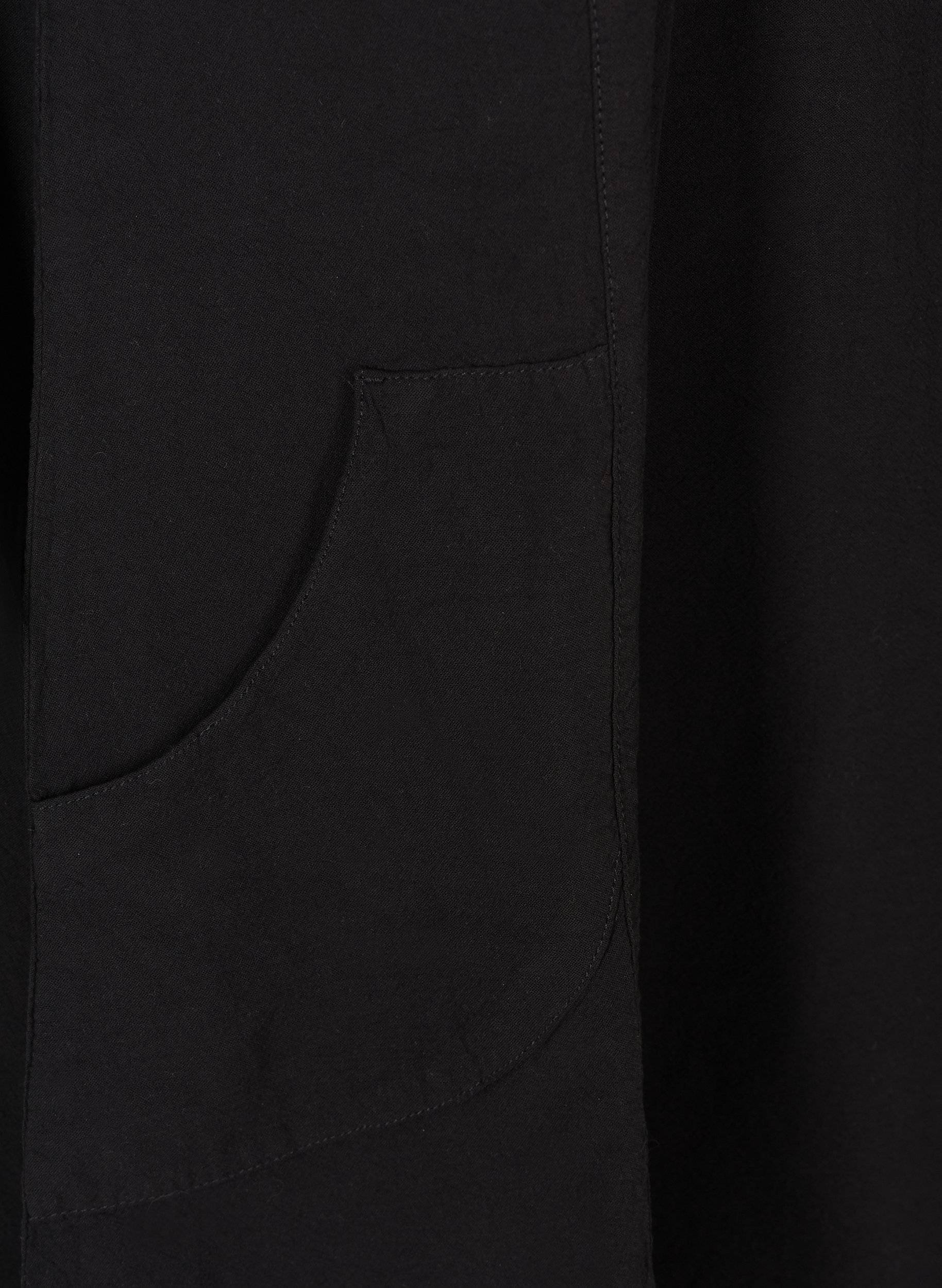 Kurzarm Kleid aus Baumwolle, Black, Packshot image number 3