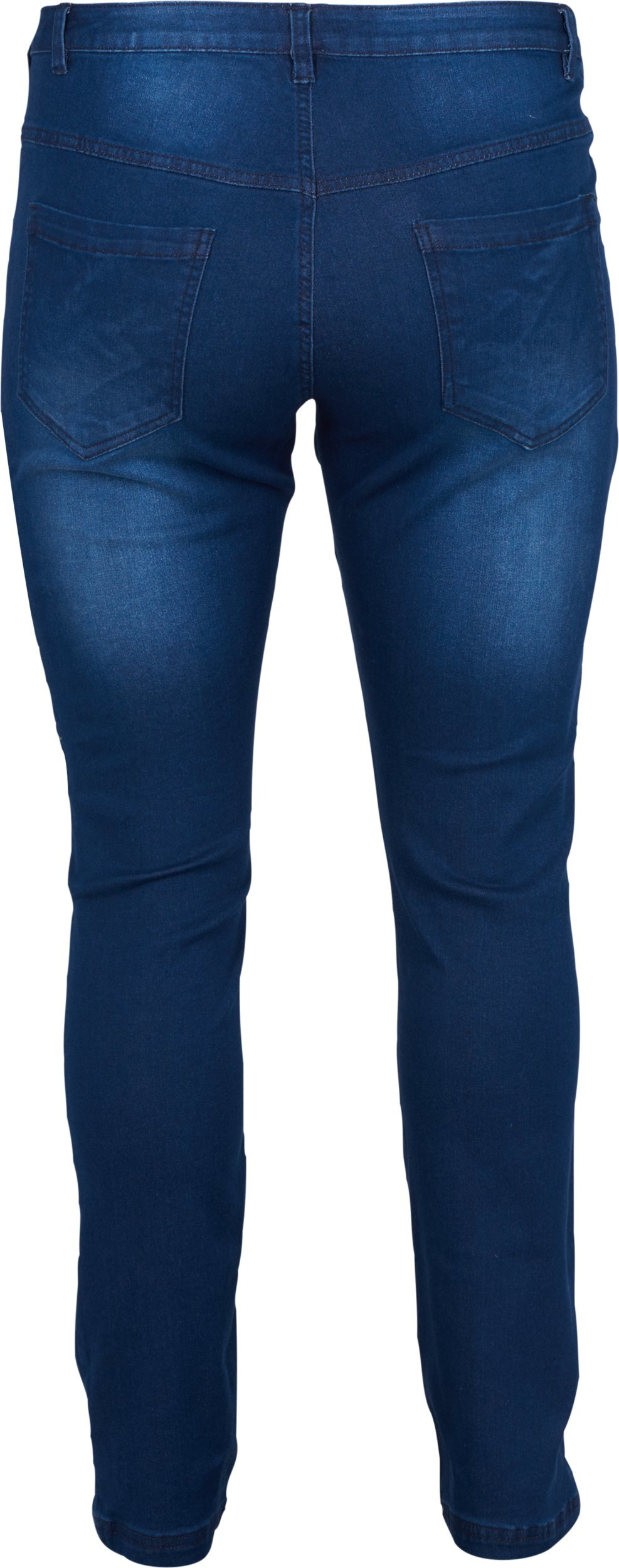 Slim Fit Emily Jeans mit normaler Taille, Dark blue denim, Packshot image number 1