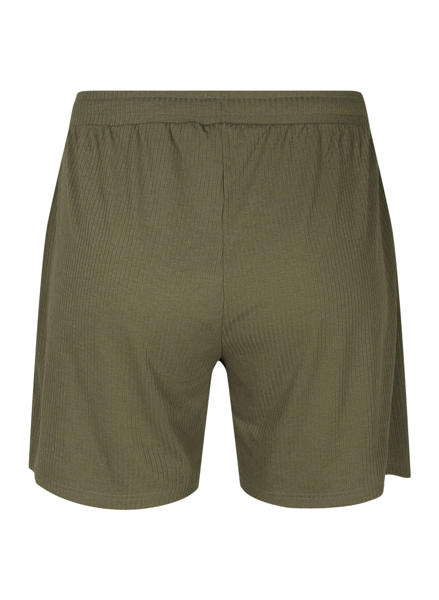 Shorts aus Rippqualität mit Taschen, Dusty Olive, Packshot image number 1