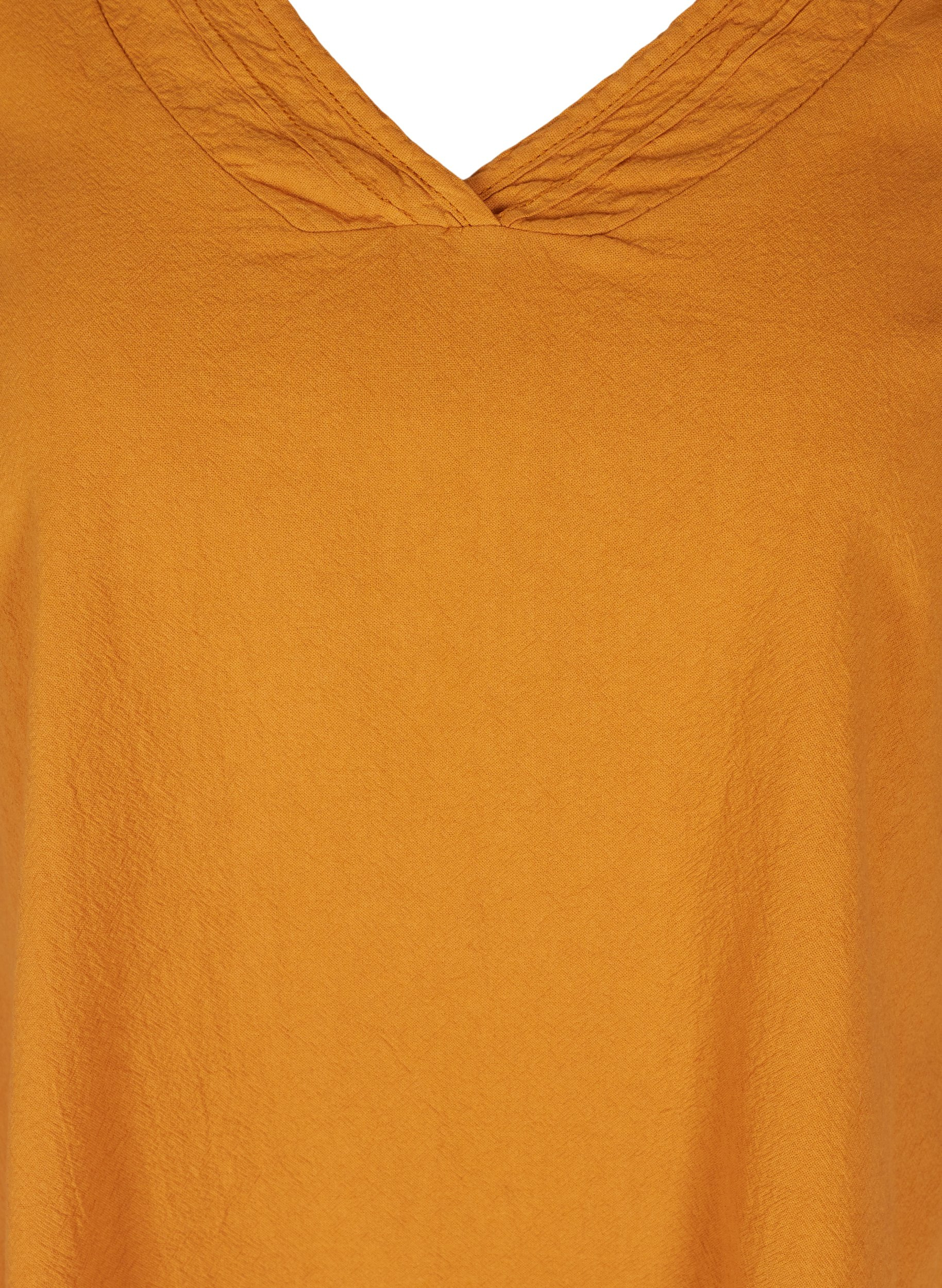 Kurzarm Bluse aus Baumwolle, Buckthorn Brown, Packshot image number 2