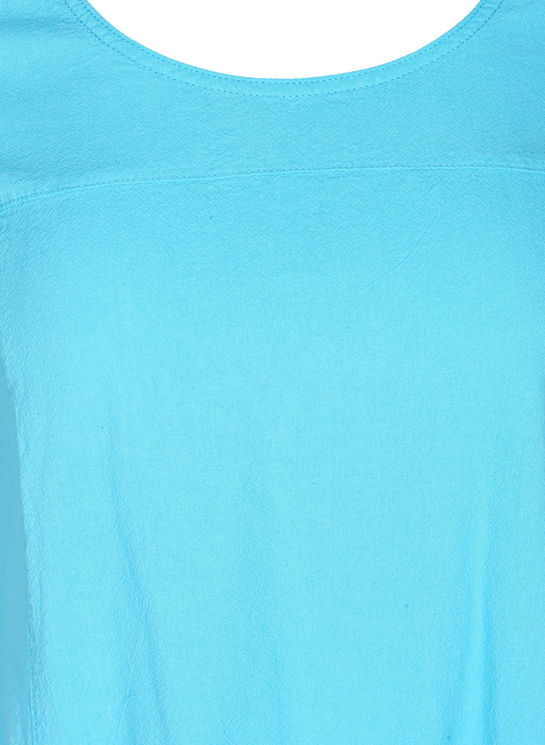 Kurzarm Kleid aus Baumwolle, River Blue, Packshot image number 2