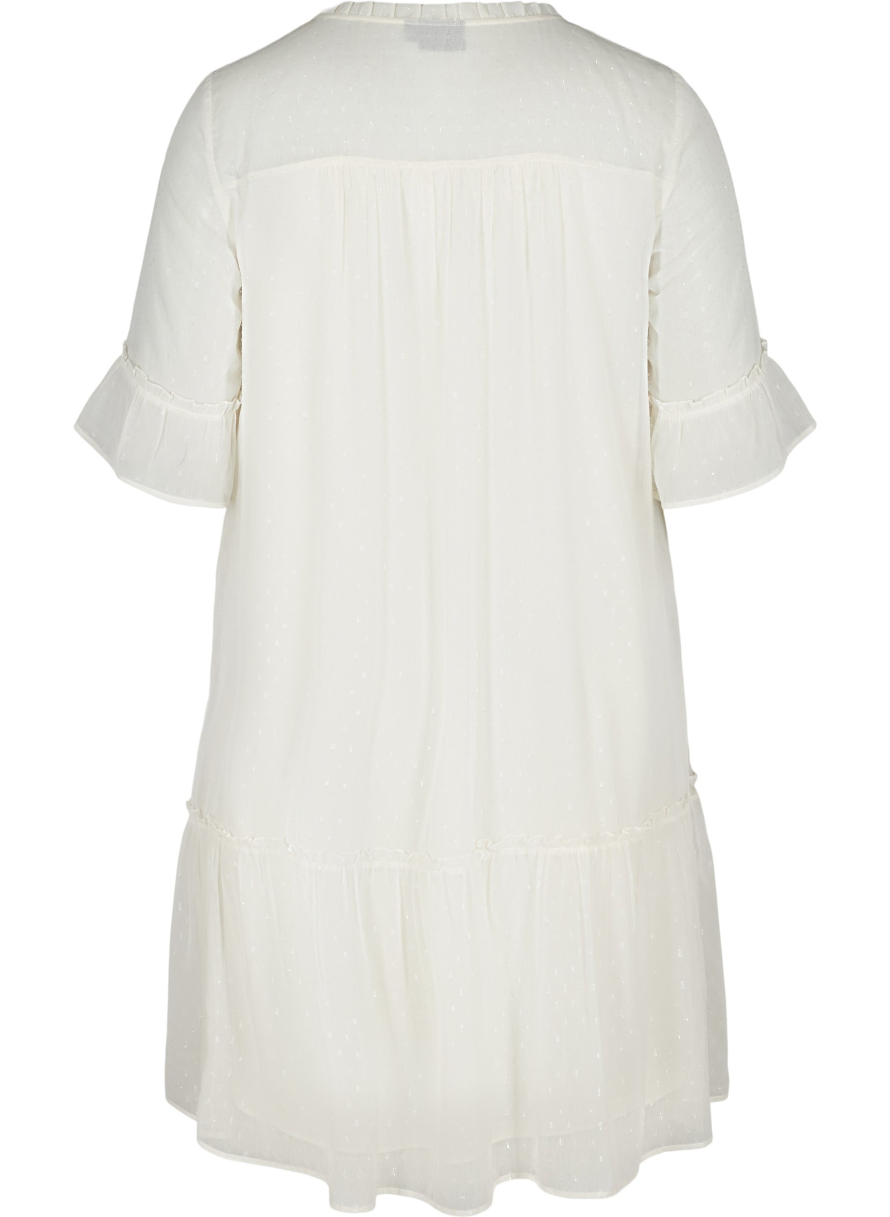 Kleid mit Rüschen und A-Linie, Beige as sample, Packshot image number 1