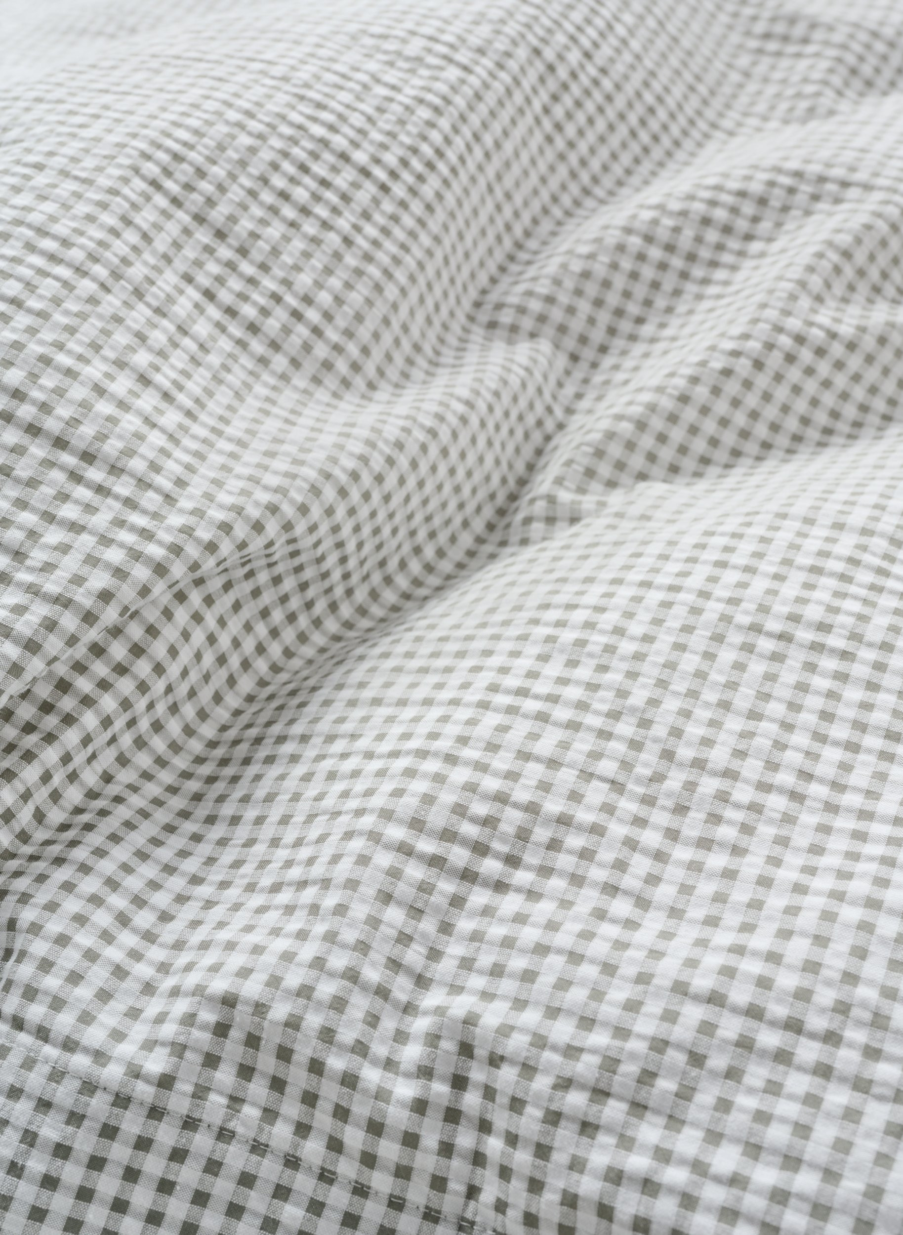 Kariertes Bettwäsche-Set aus Baumwolle, Grey/White Check, Packshot image number 3