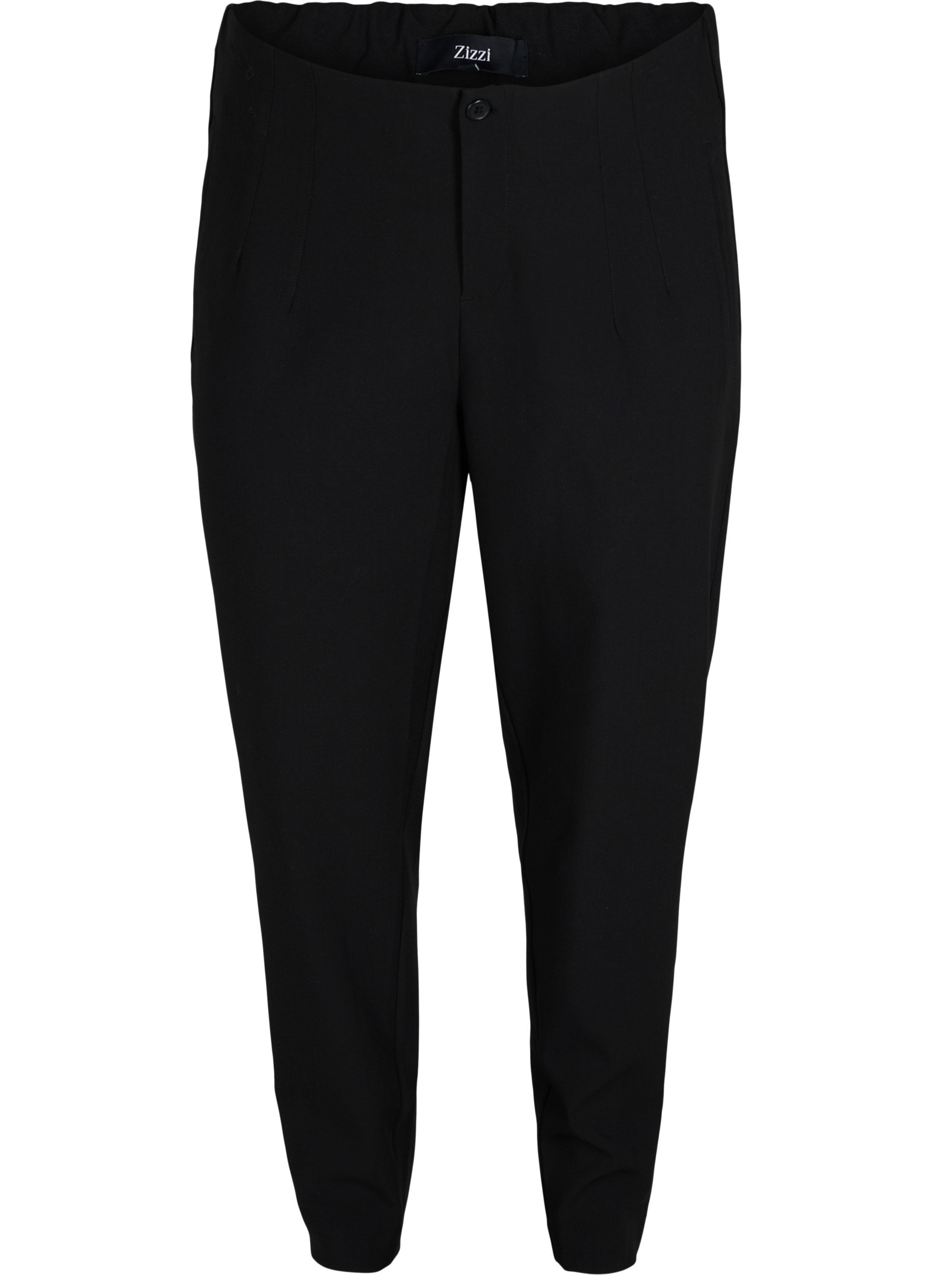 Klassische Hose mit hoher Taille, Black, Packshot image number 0
