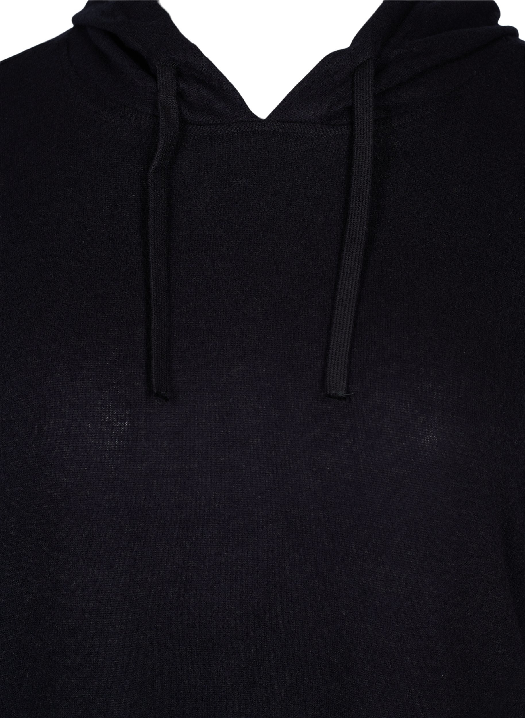 Bluse in Viskosemischung mit Kapuze, Black, Packshot image number 2