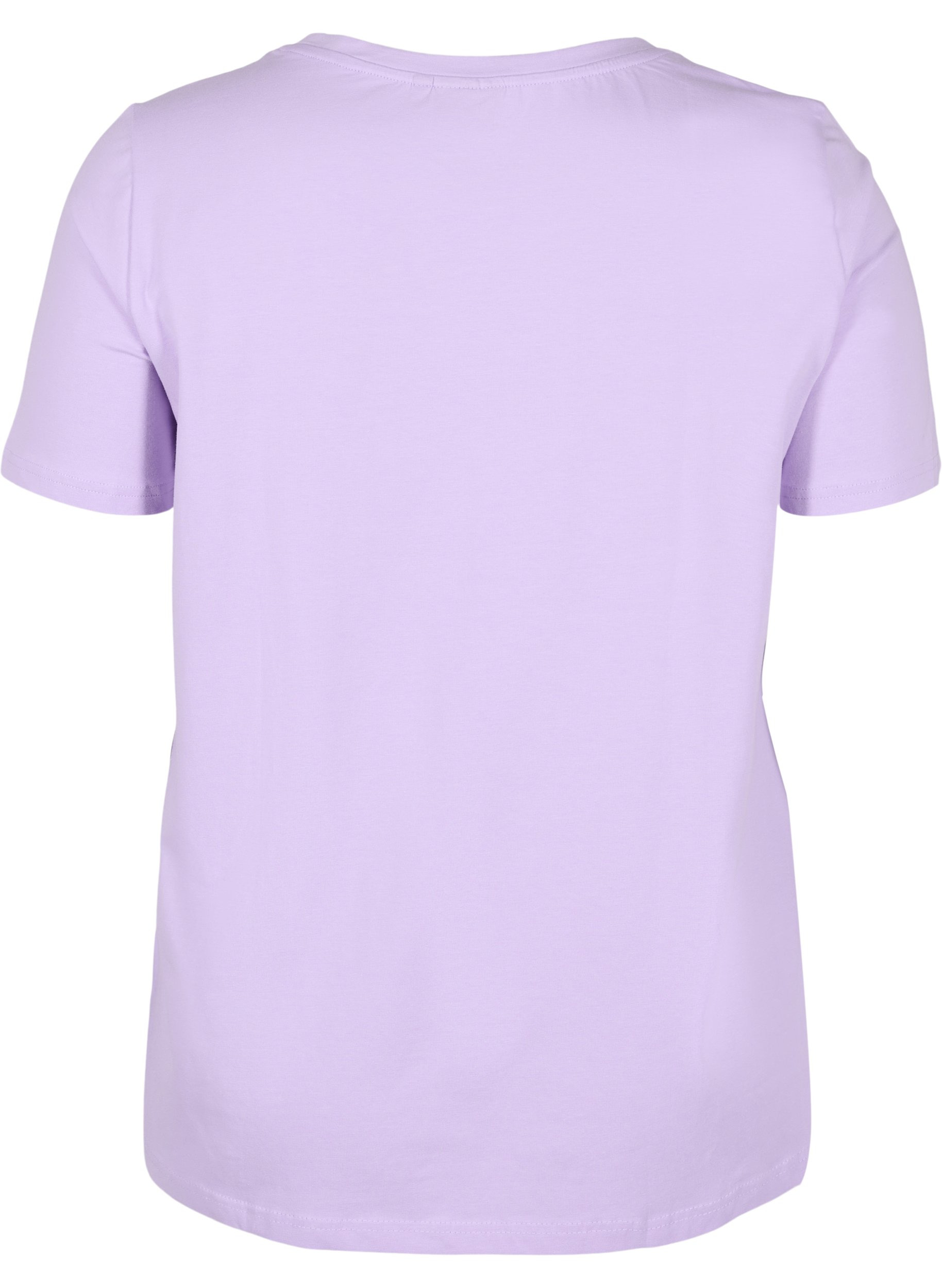 Kurzarm T-Shirt aus Baumwolle mit Aufdruck,  Lavender LAMOUR, Packshot image number 1