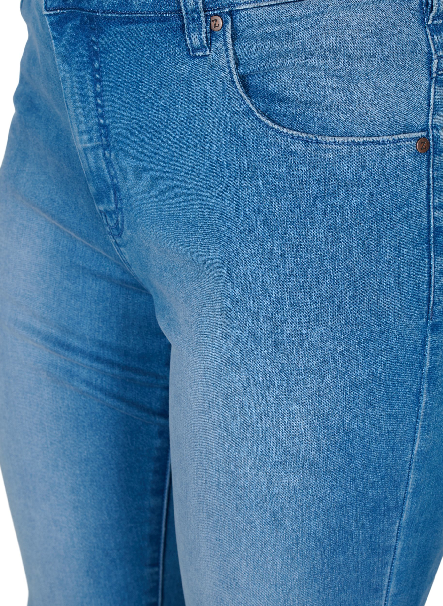 Slim Fit Emily Jeans mit normaler Taille, Light blue, Packshot image number 2
