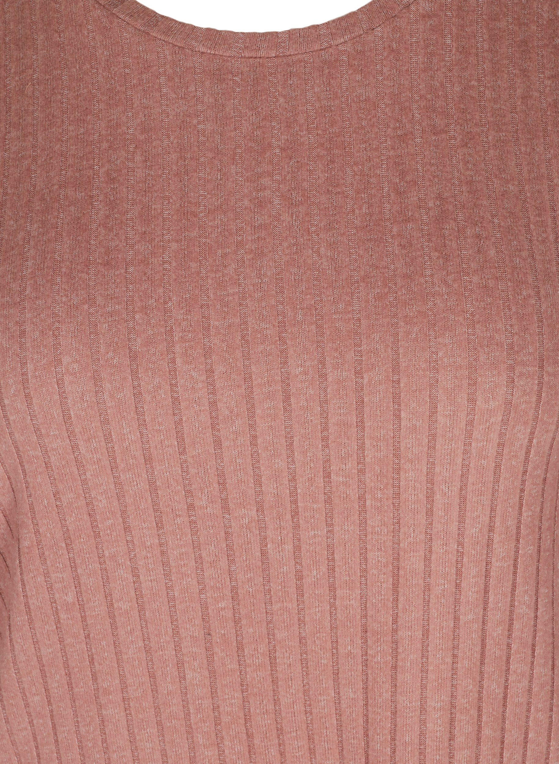 Bluse mit 2/4-Ärmeln und Struktur, Burlwood, Packshot image number 2