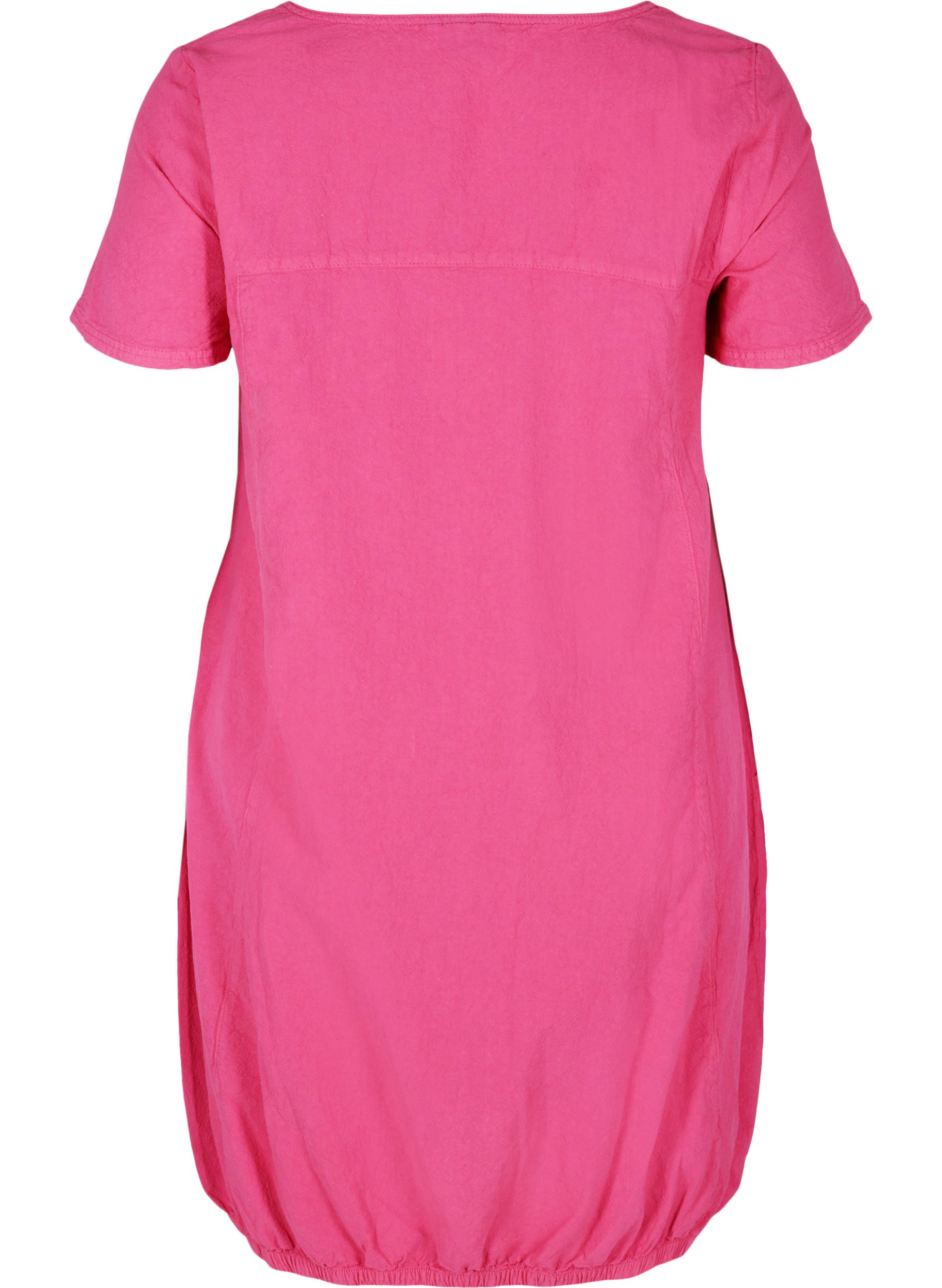 Kurzarm Kleid aus Baumwolle, Fuchia Purple, Packshot image number 1
