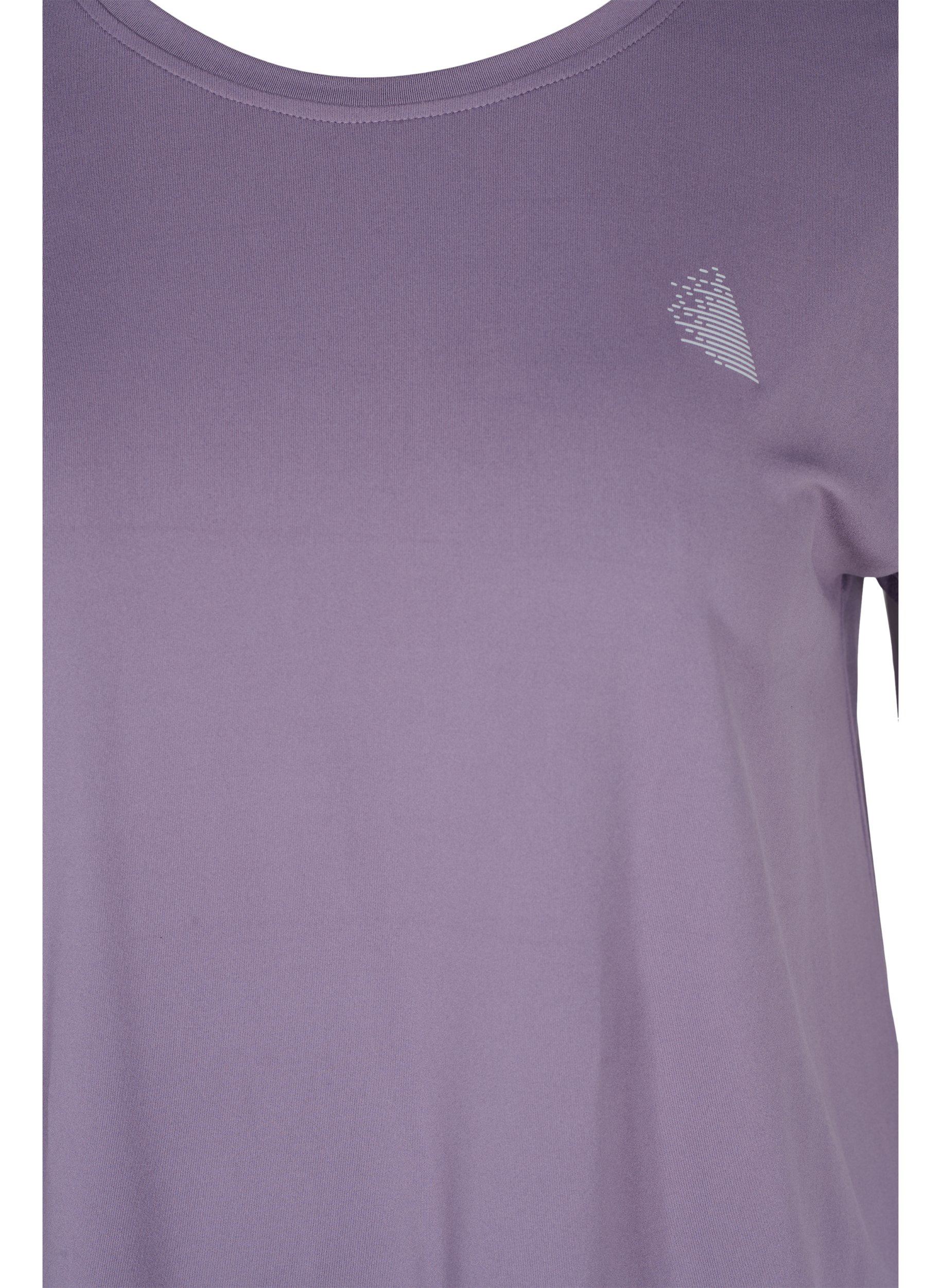 Einfarbiges Trainings-T-Shirt, Purple Sage, Packshot image number 2