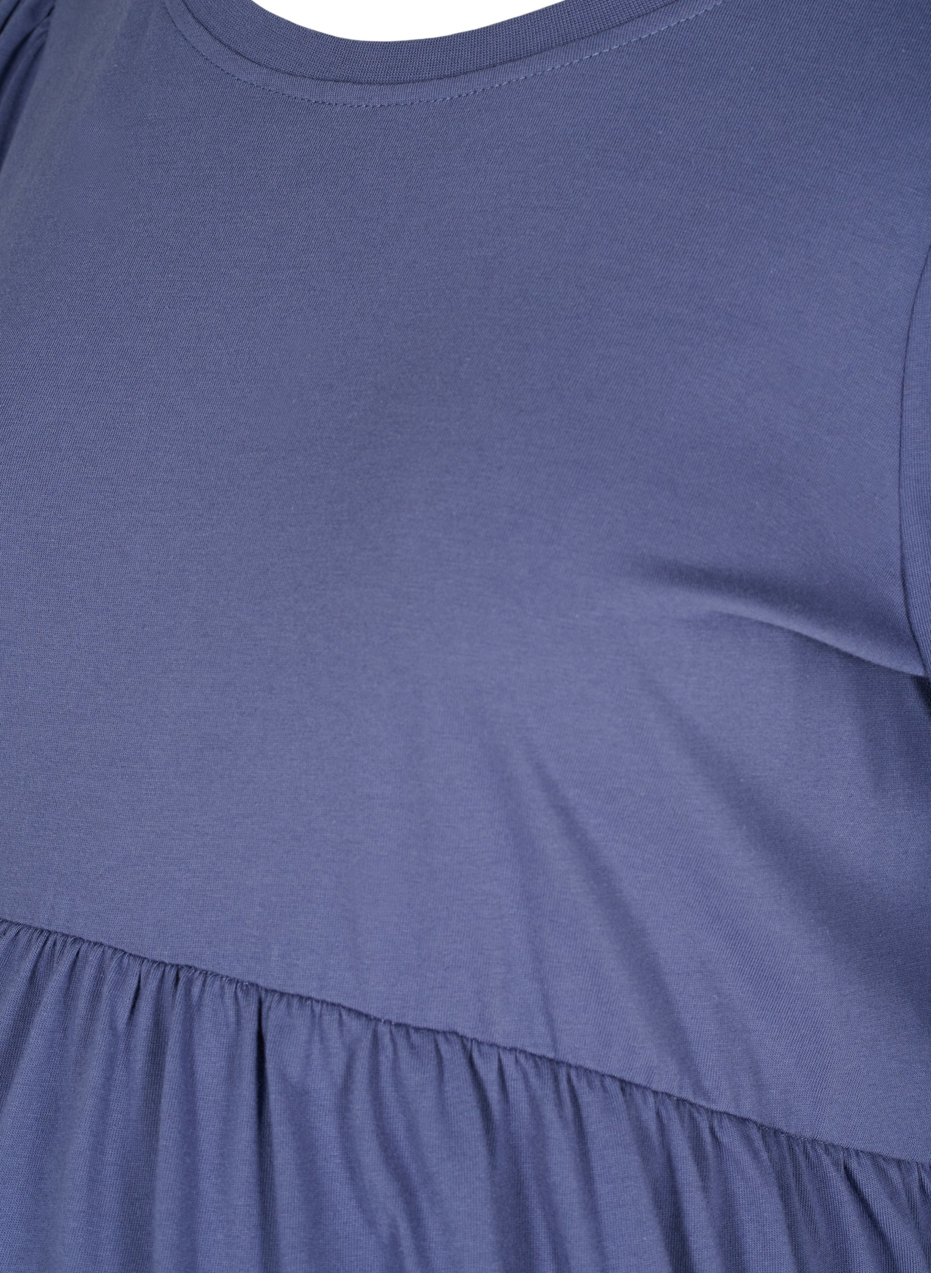Schwangerschaftstunika mit Puffärmeln, Nightshadow Blue, Packshot image number 2