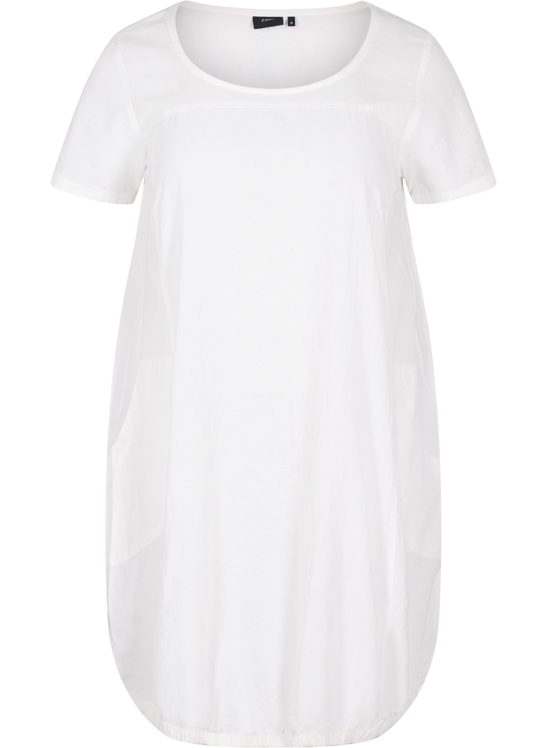 Kurzarm Kleid aus Baumwolle, Bright White