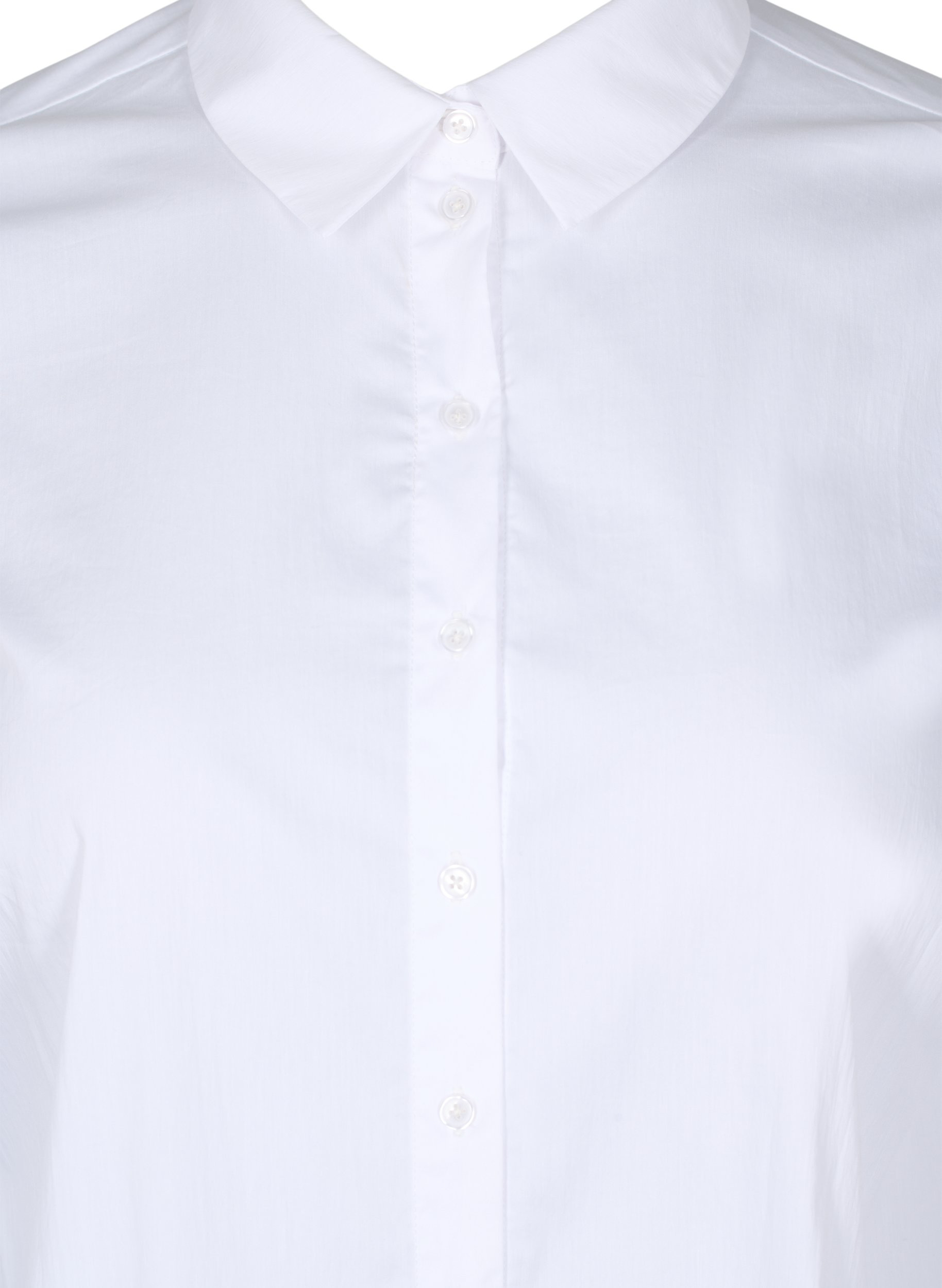 Klassische Hemdbluse mit Kragen und Knöpfen, Bright White, Packshot image number 2