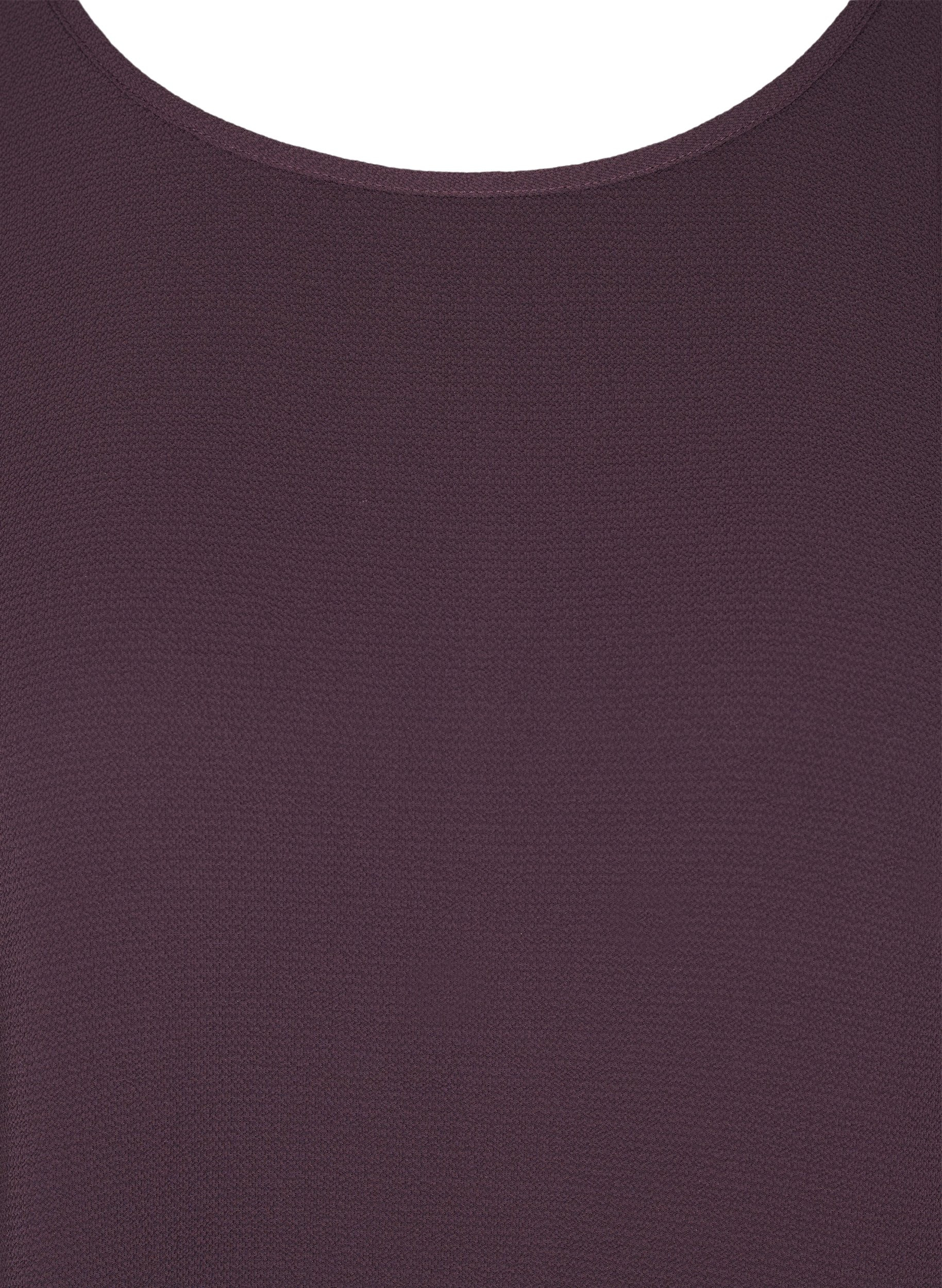 Bluse mit kurzen Ärmeln und Rundhalsausschnitt, Plum Perfect, Packshot image number 2