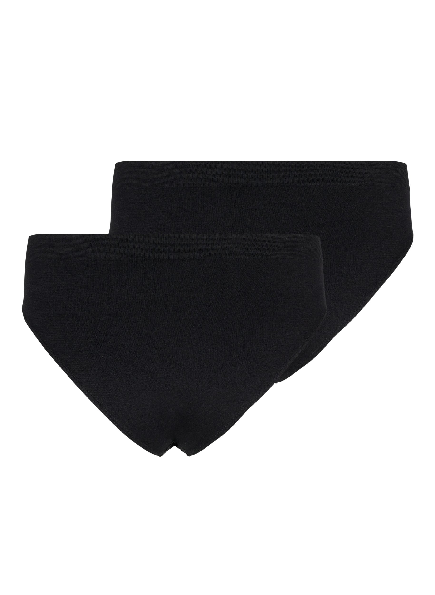 2er Pack Brazilian Slips mit regulärer Taille, Black, Packshot image number 1
