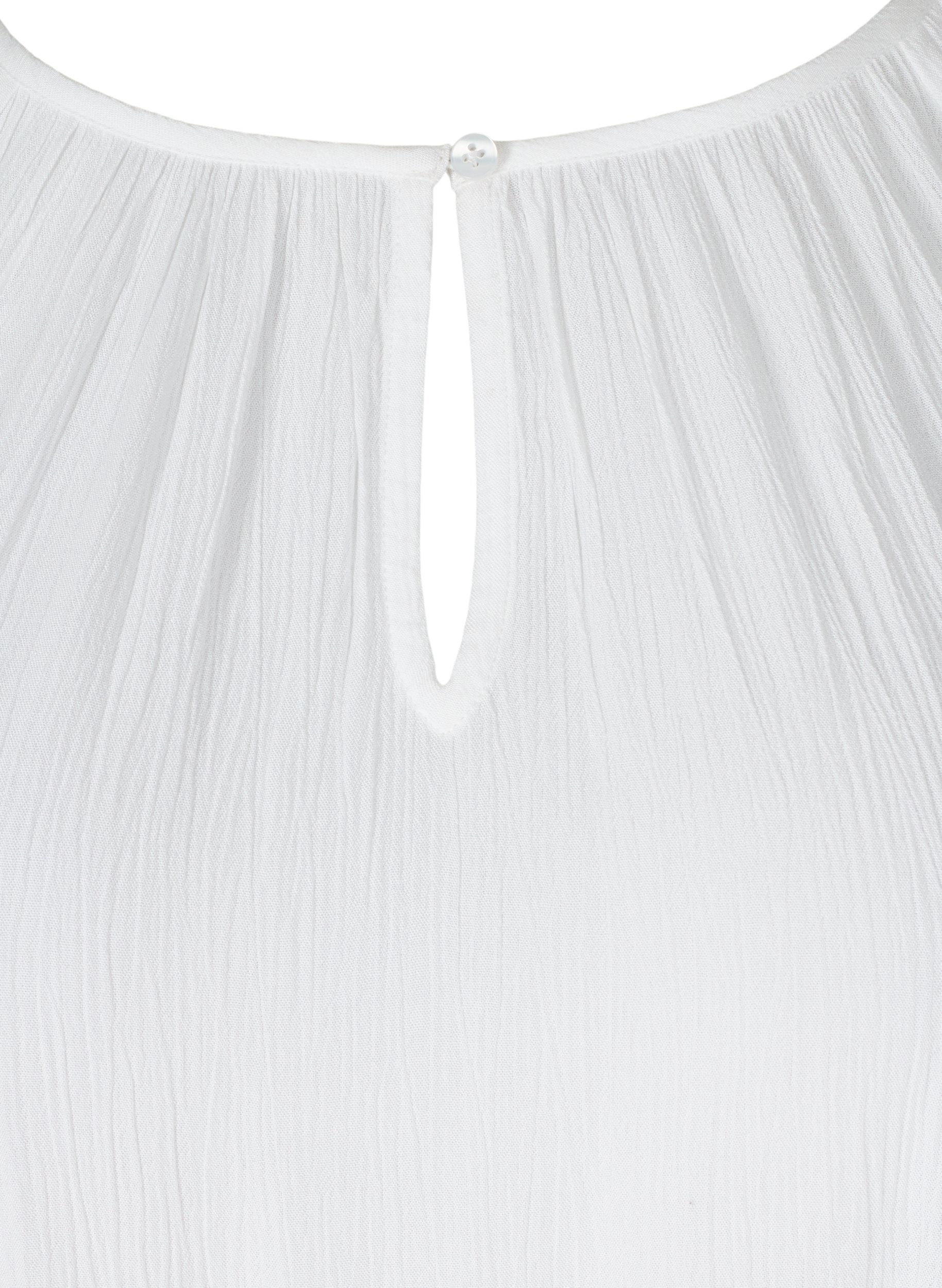 Tunika aus Viskose mit 3/4-Ärmeln, Bright White, Packshot image number 2
