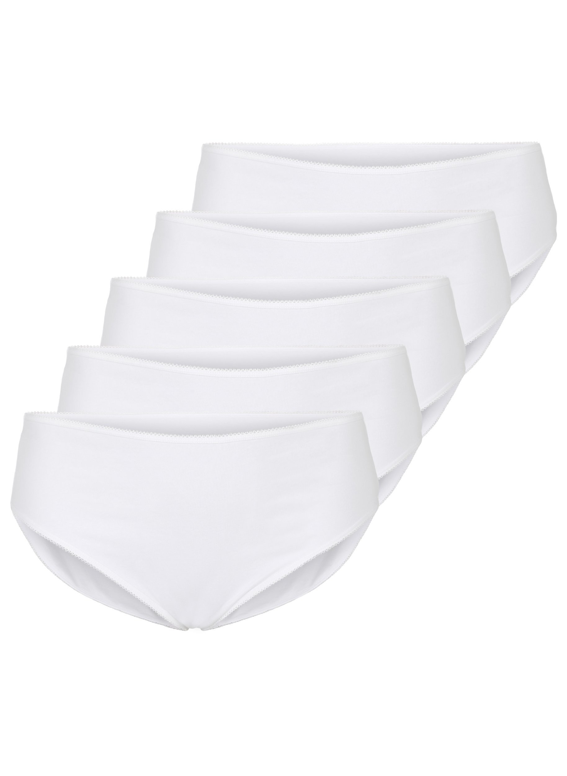 5er Pack Slips mit hoher Taille, Bright White, Packshot