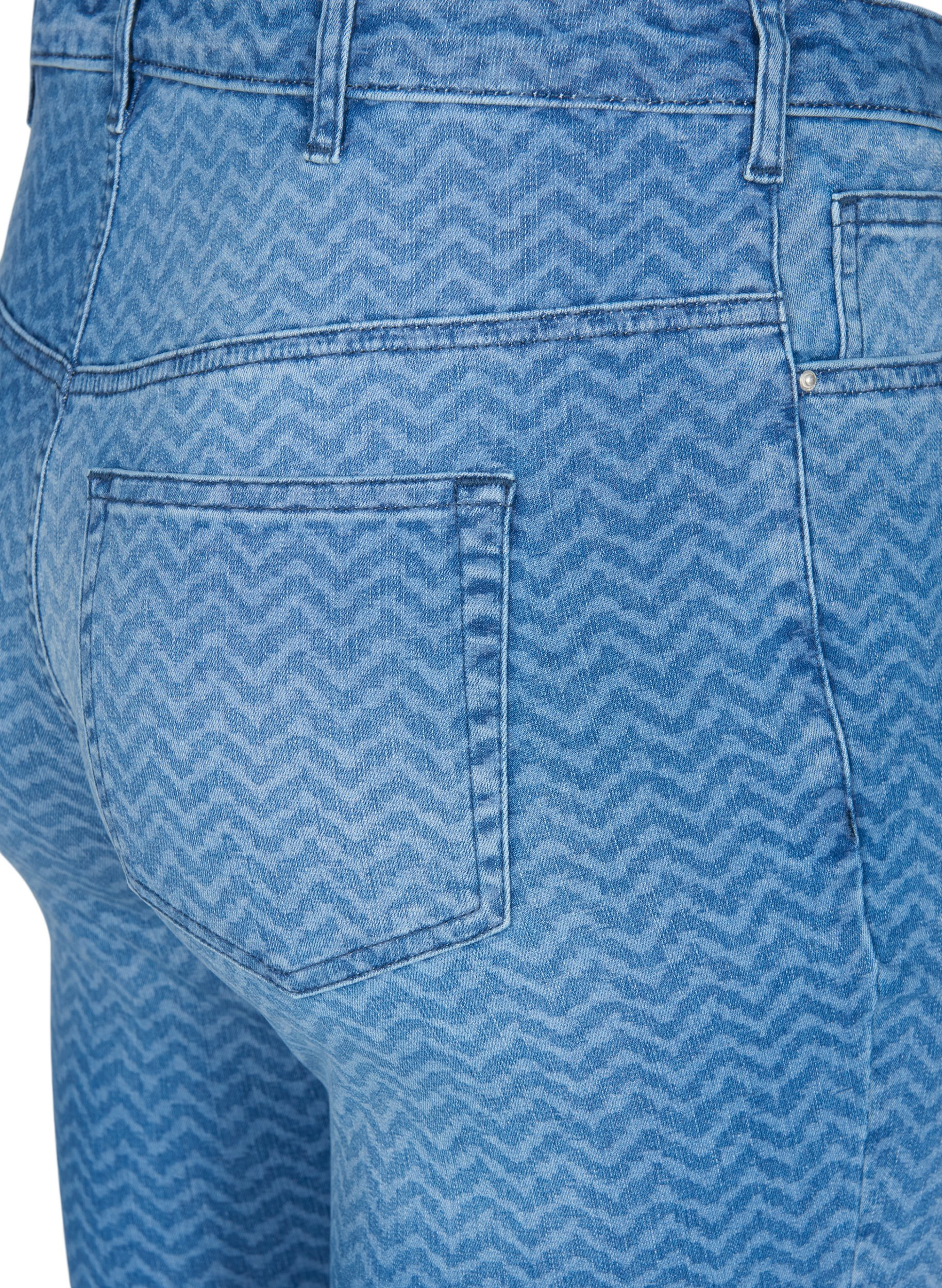 Bedruckte Amy Jeans mit hoher Taille, Ethnic Print, Packshot image number 3