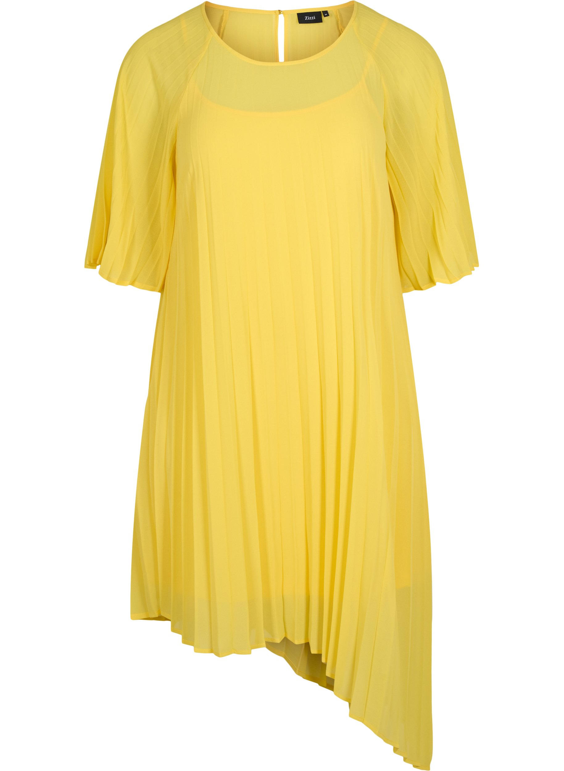 Kleid mit 2/4 Ärmeln und A-Linie, Primrose Yellow
