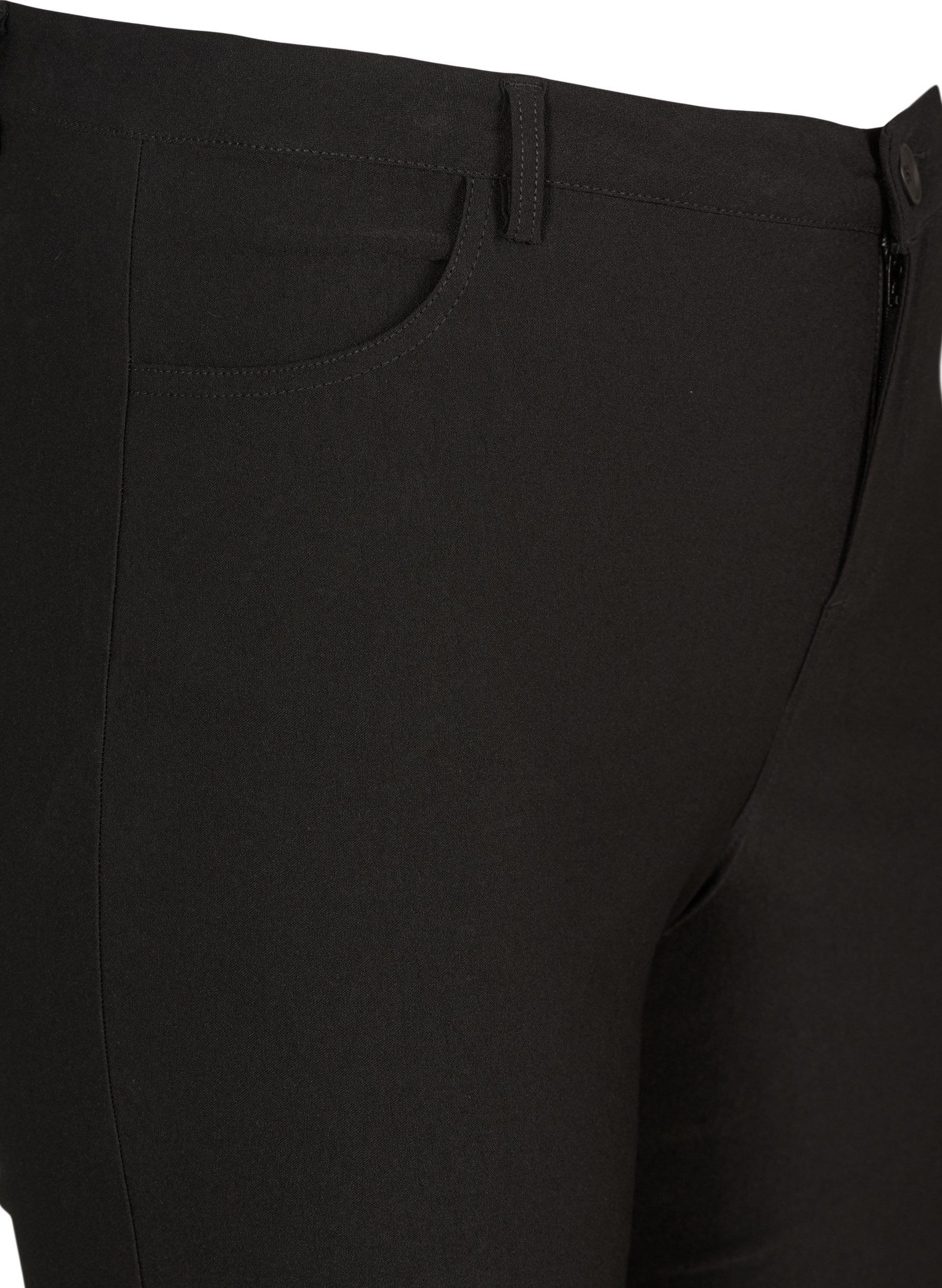 Regular Fit-Hose mit hoher Taille, Black, Packshot image number 2