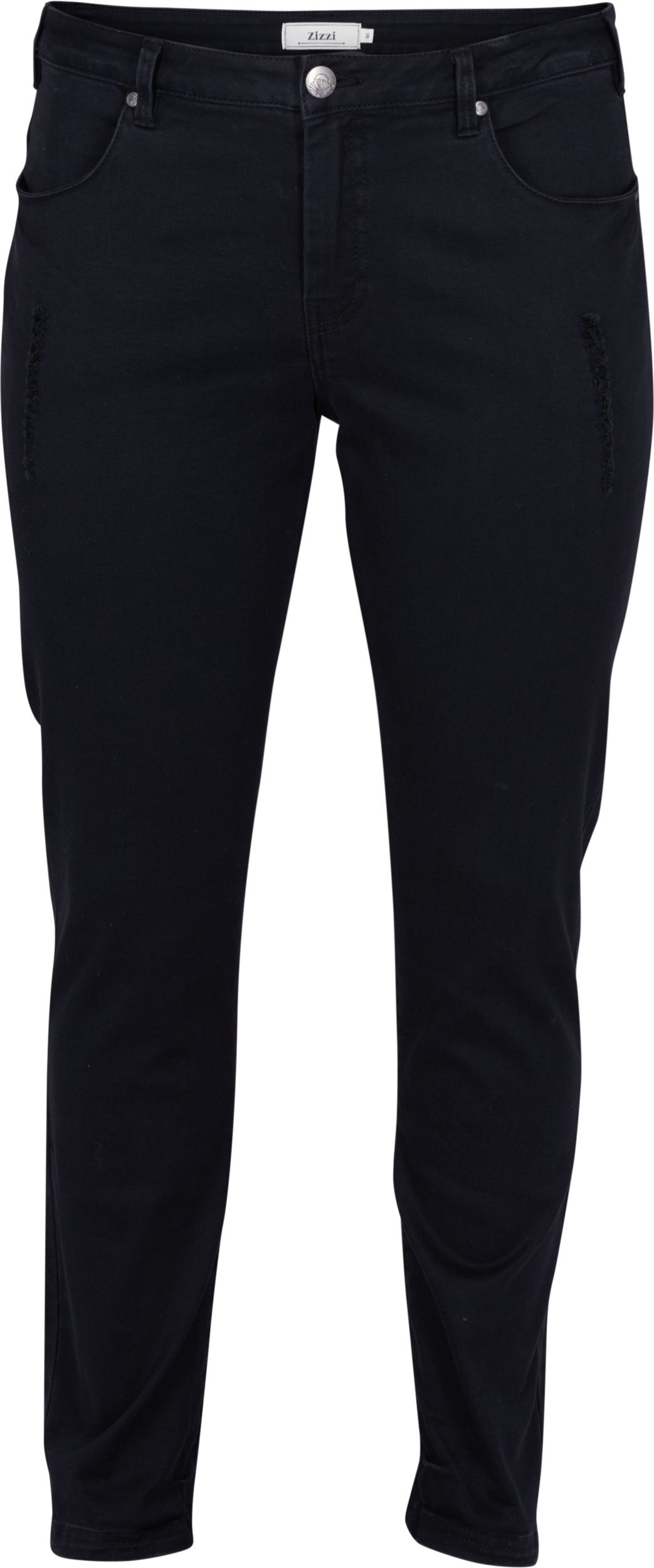 Slim Fit Emily Jeans mit normaler Taille, Black, Packshot image number 0