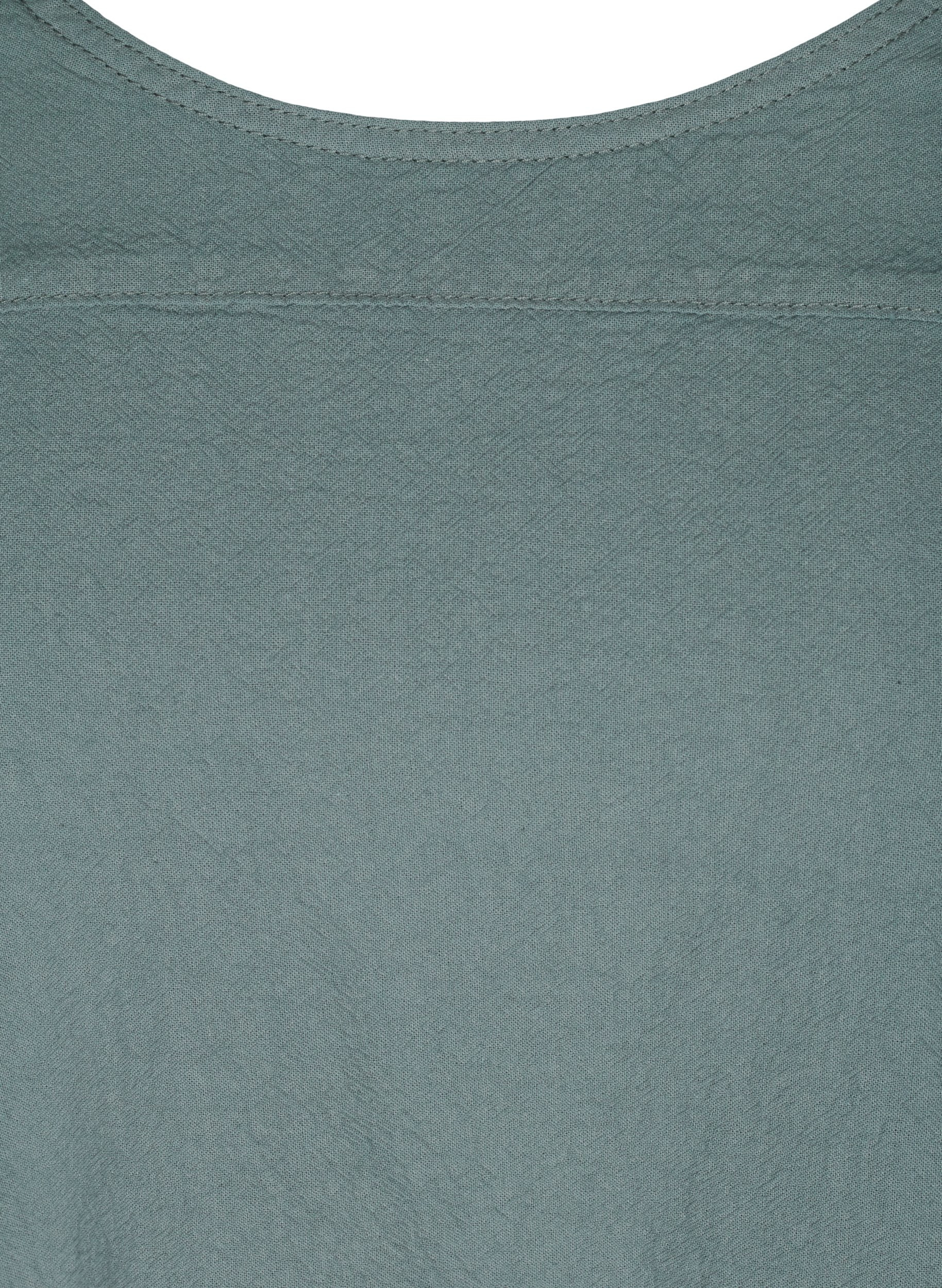 Kurzarm Kleid aus Baumwolle, Balsam Green, Packshot image number 2