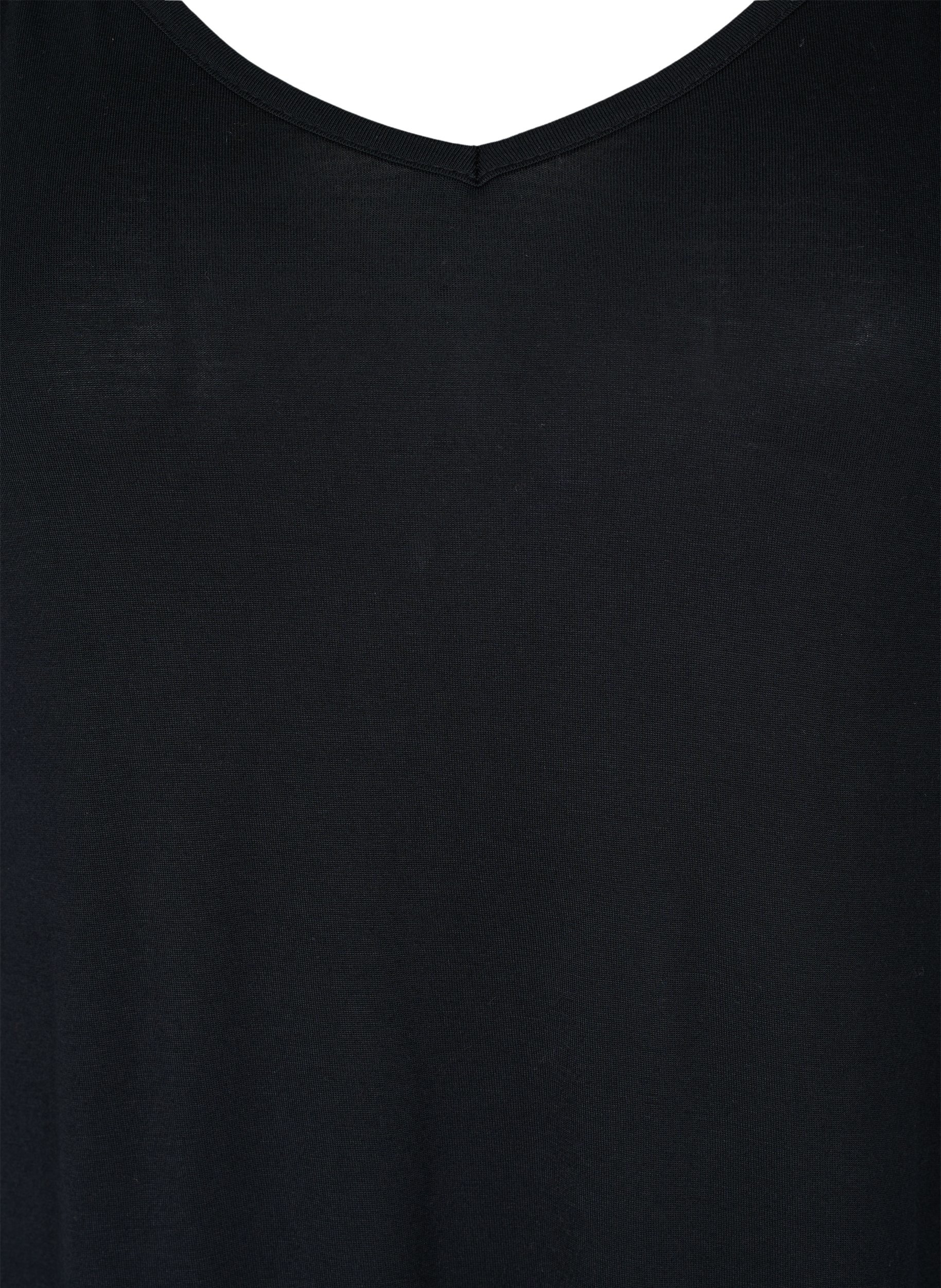 Langes Strandkleid aus Viskose, Black, Packshot image number 2