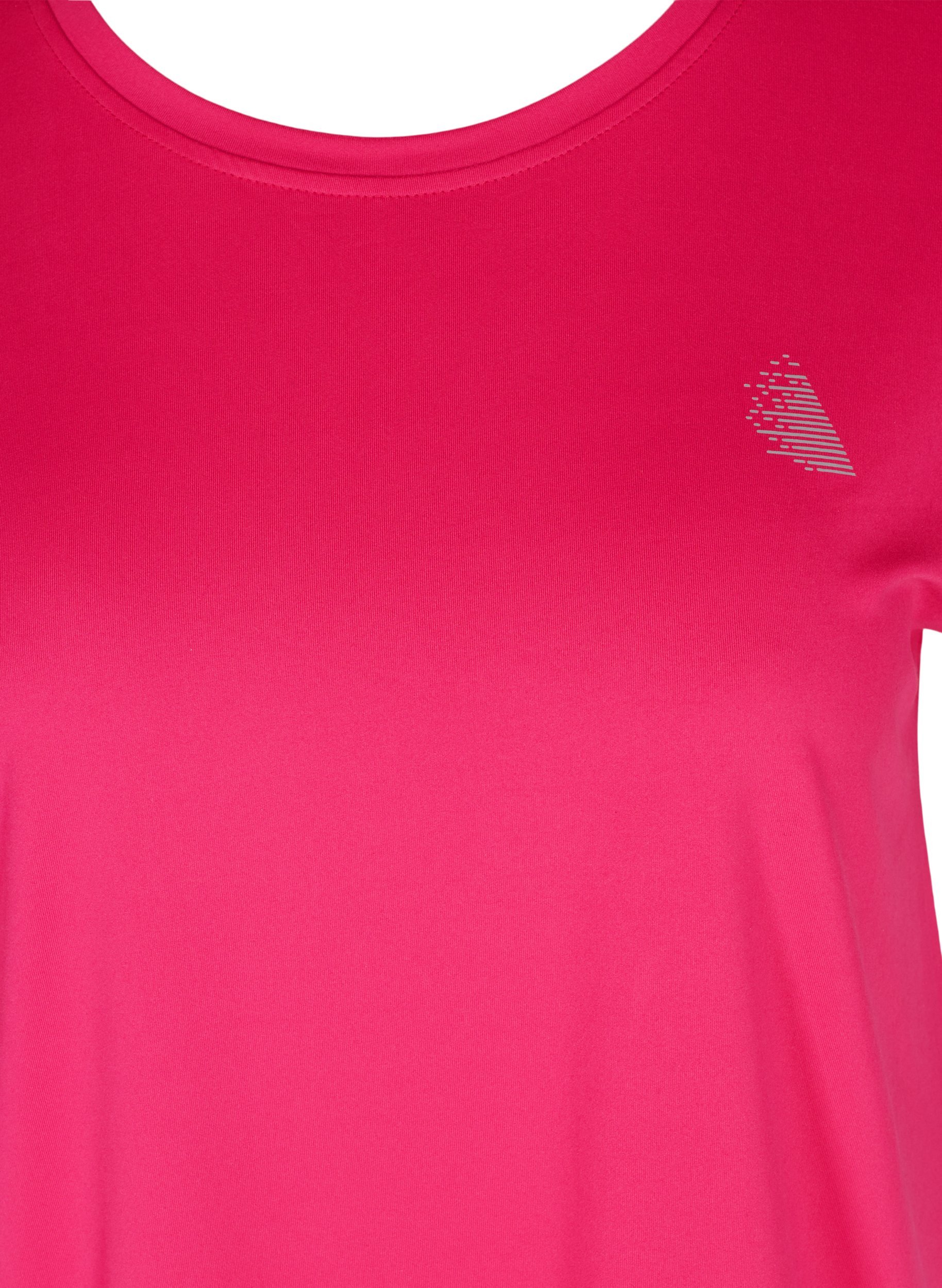 Einfarbiges Trainings-T-Shirt, Pink Peacock, Packshot image number 2