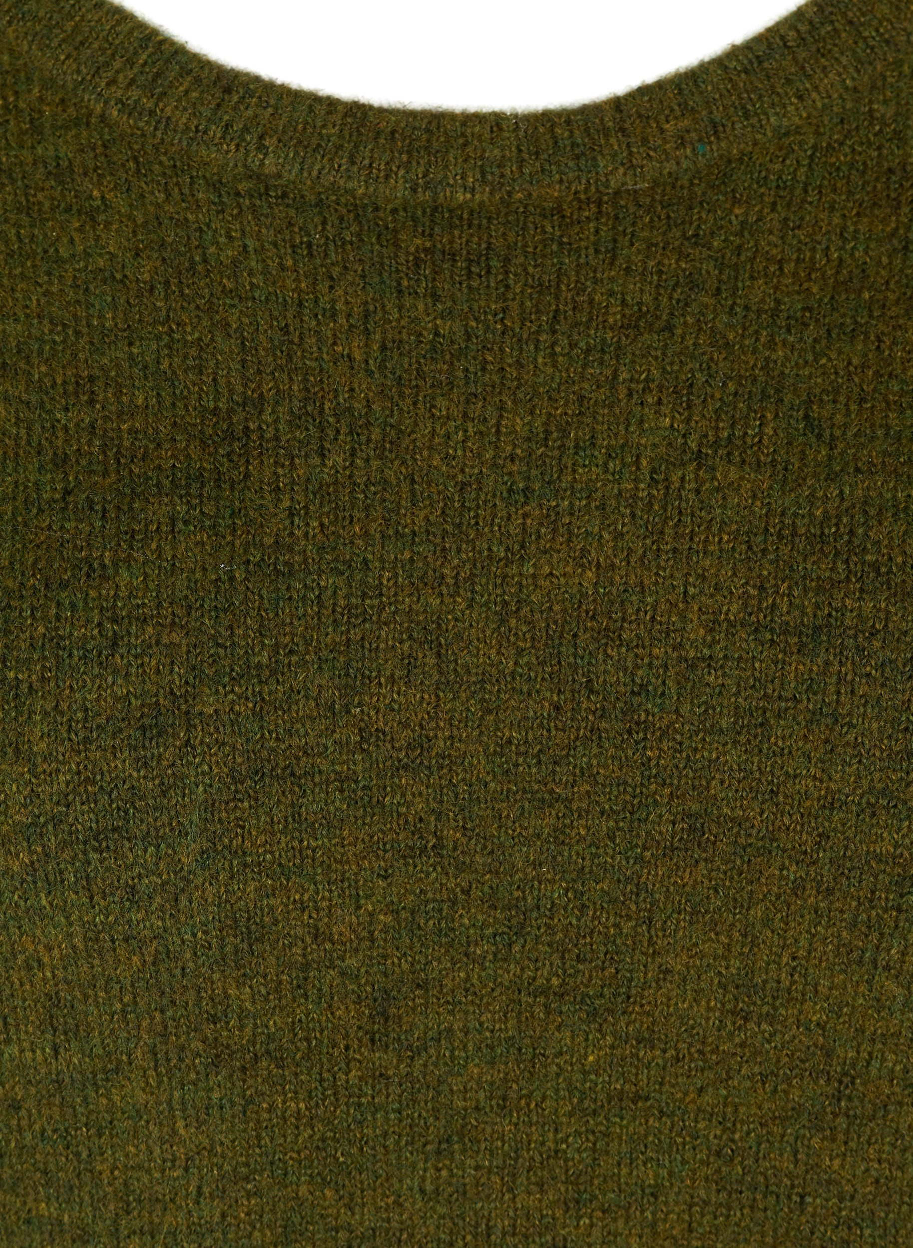 Strickpullover mit Wolle und Ballonärmeln, Ivy green Mel, Packshot image number 2