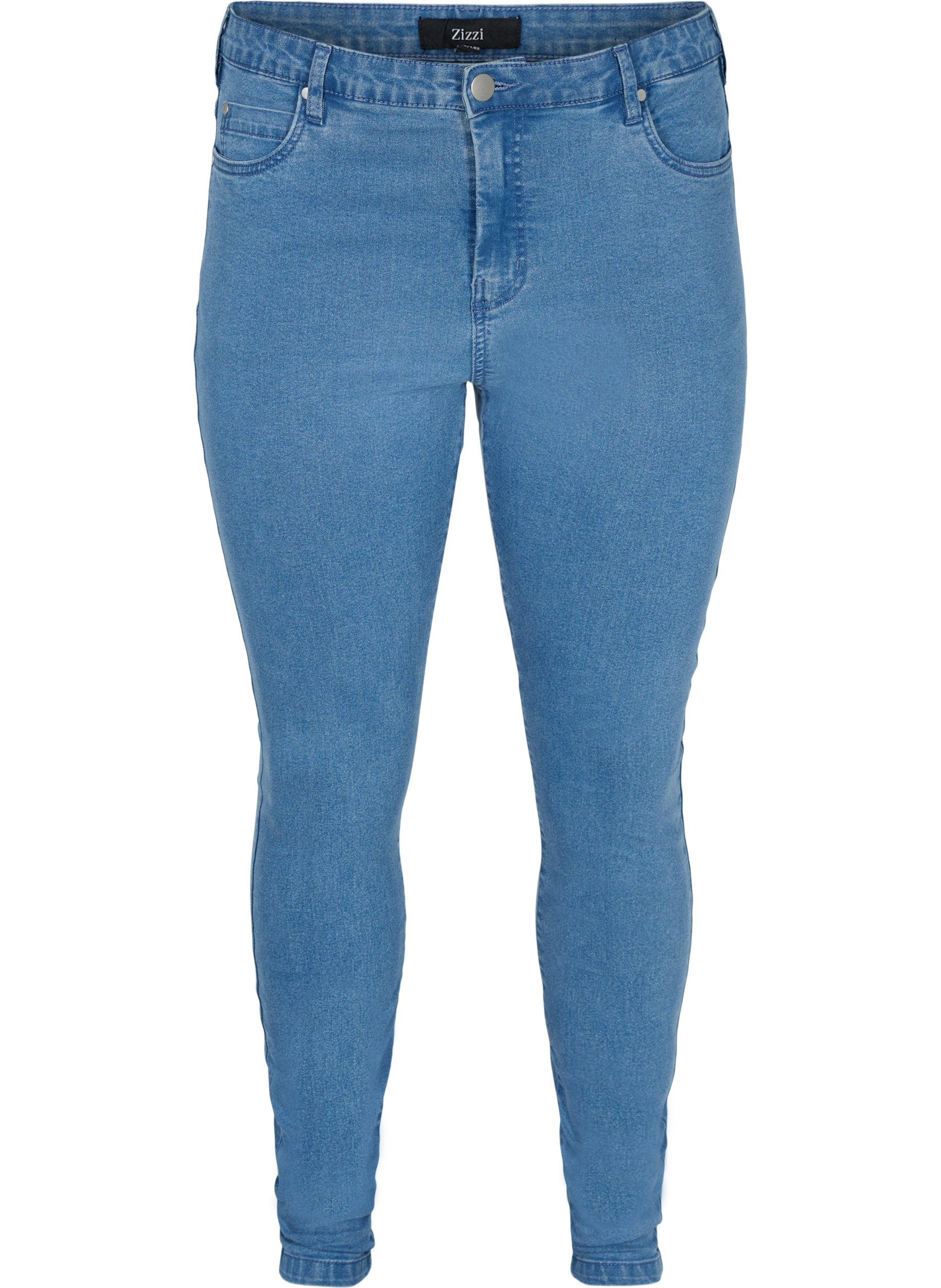 Hochtaillierte Super Slim Amy Jeans, Light blue, Packshot image number 0
