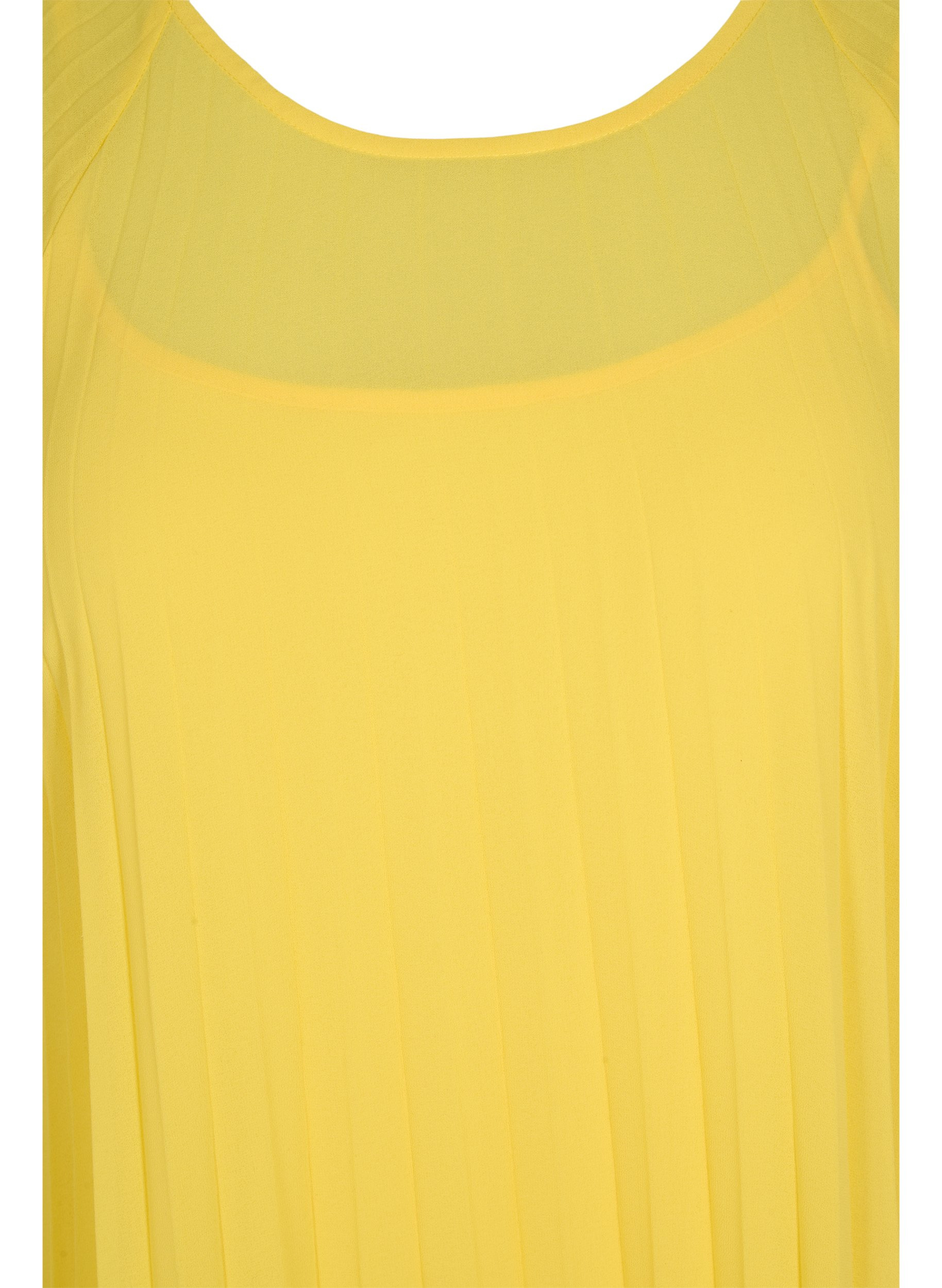 Kleid mit 2/4 Ärmeln und A-Linie, Primrose Yellow, Packshot image number 2