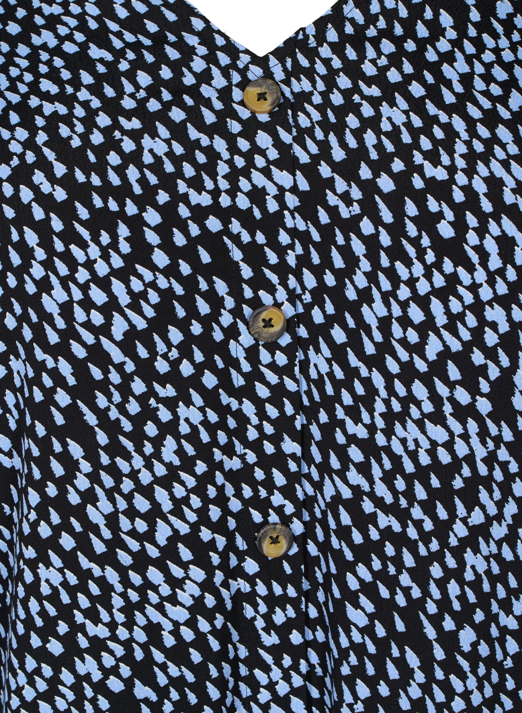 Viskosebluse mit Knöpfen und Print, Blue Dot, Packshot image number 2