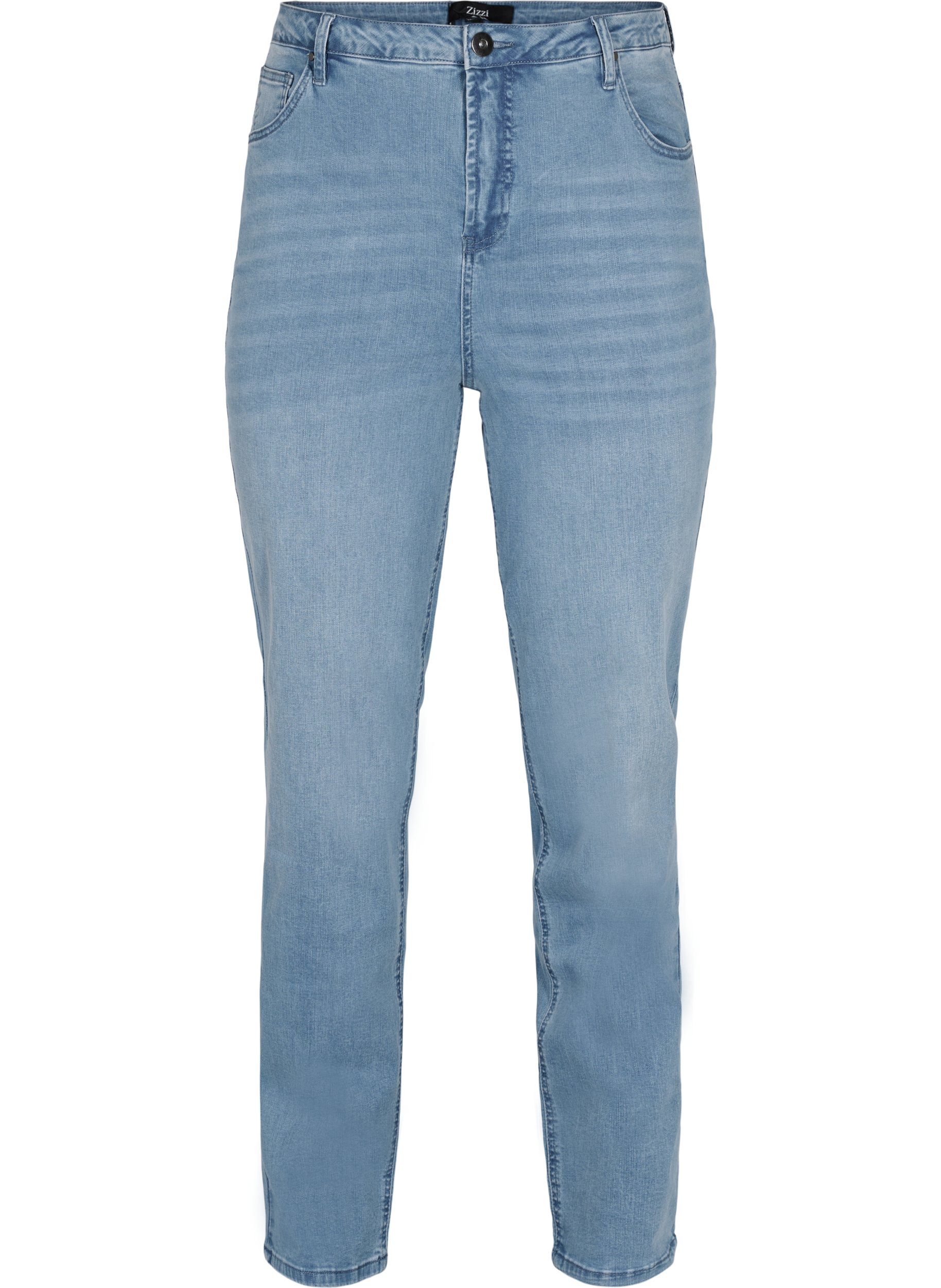Jeans mit extra hoher Taille, Light blue, Packshot image number 0