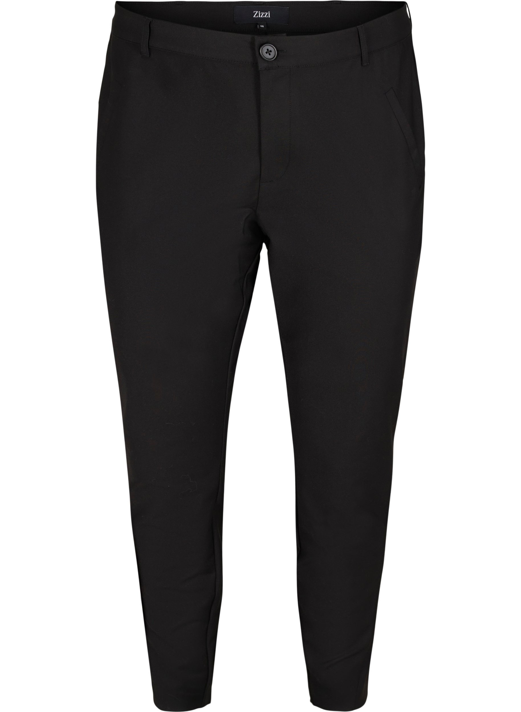 Klassische Hose mit hoher Taille und Knöchellänge, Black, Packshot image number 0